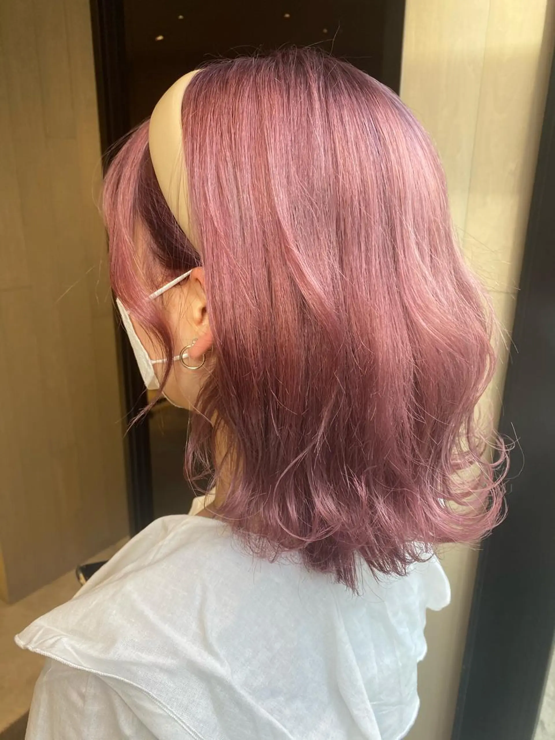 ミディアム カラー ヘアアレンジ 🌙レイヤー,韓国 ヘア🌙harukaのヘアスタイル