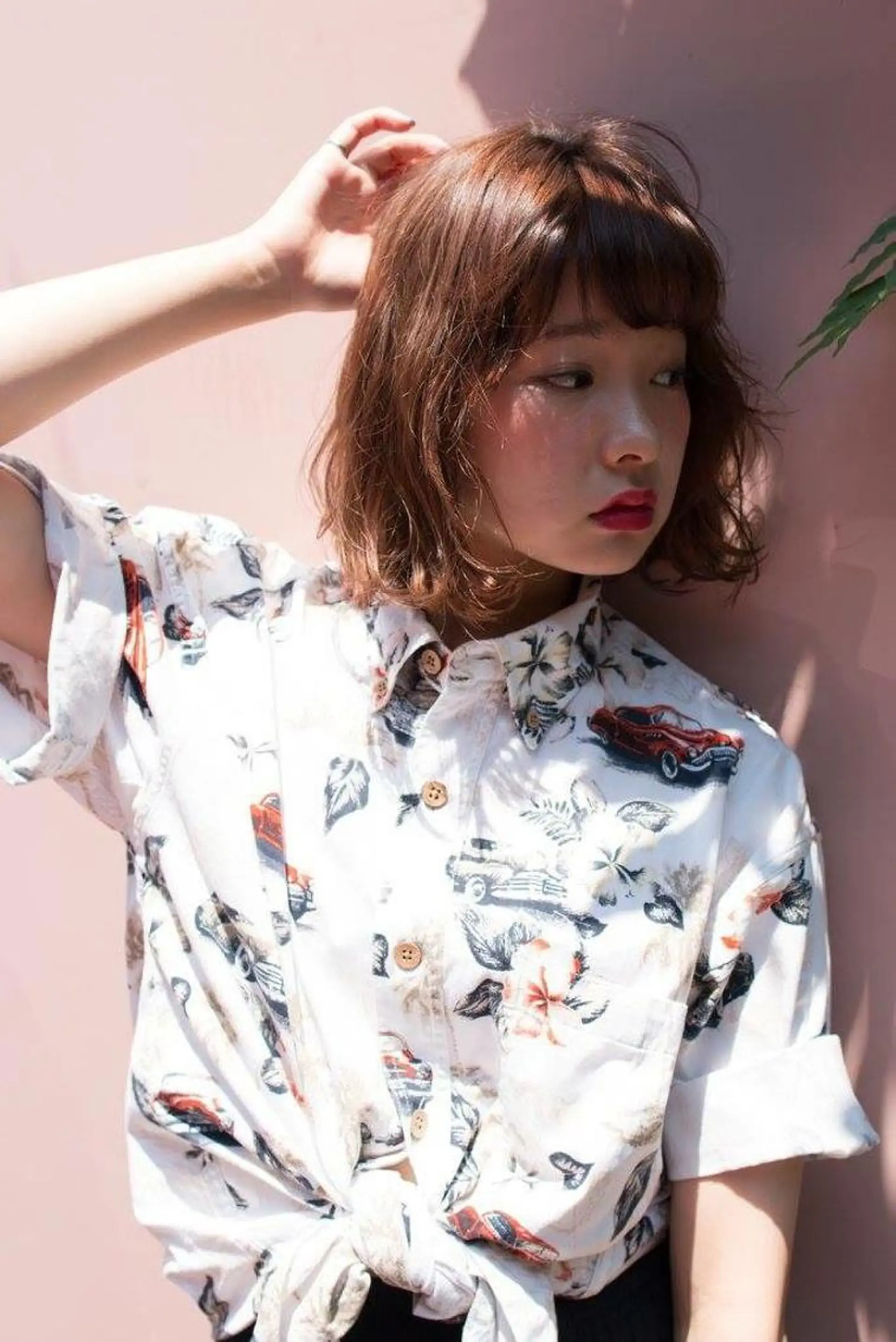 ミディアム セミロング カラー パーマ ヘアアレンジ STAR所属・内藤 達也のヘアスタイル