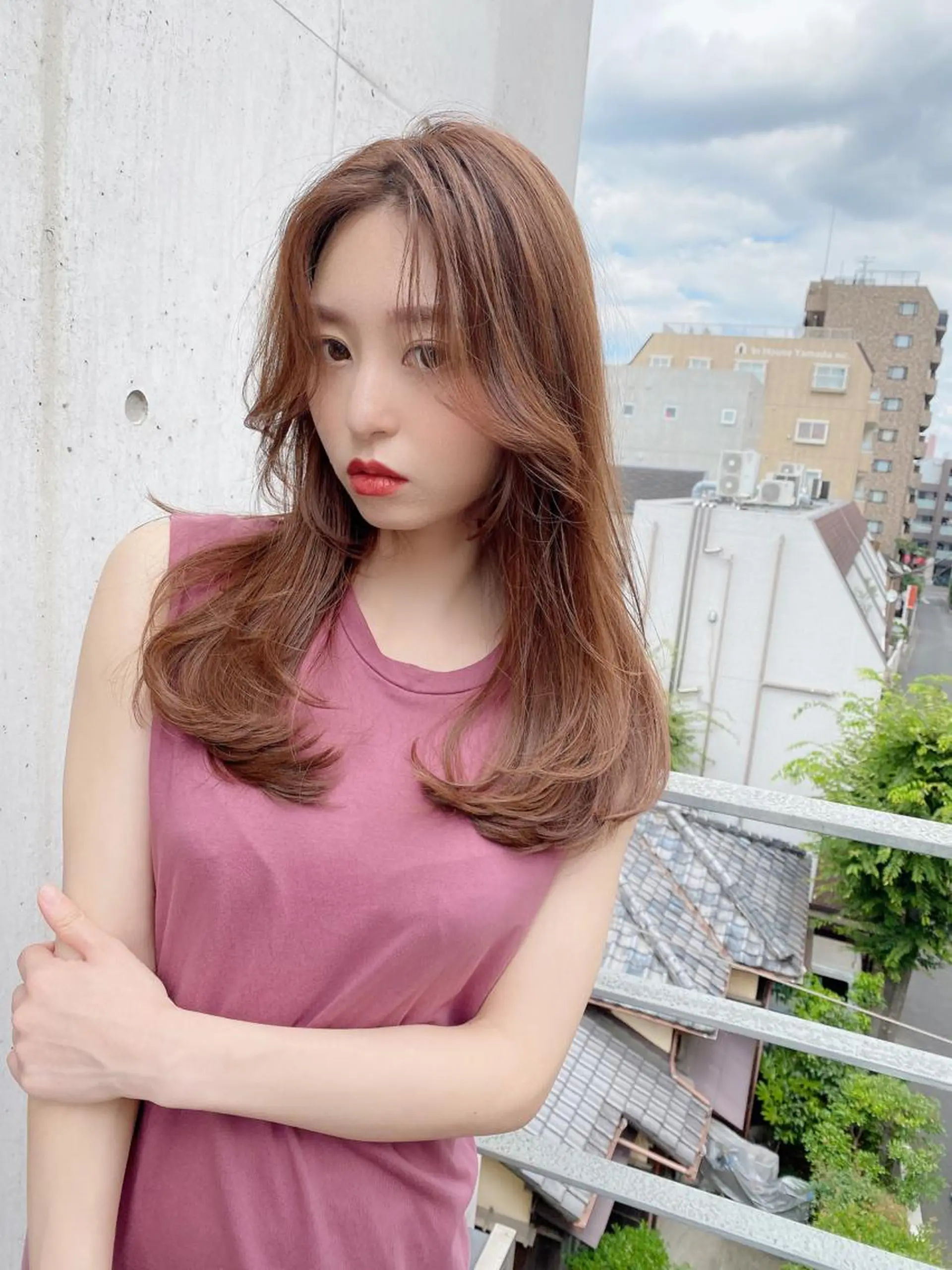 ロング レイヤーカット 似合わせレイヤー 🇰🇷荒木洋文のヘアスタイル