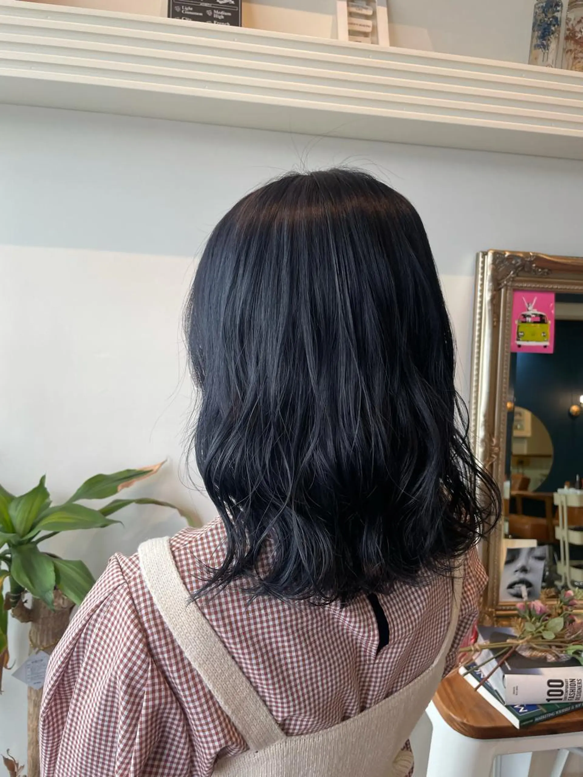 ミディアム カラー 黒髪 ブリーチ ネイビーカラー カット ヘアカラー トリートメント 💐パーソナルカラー /市橋加菜💐のヘアスタイル