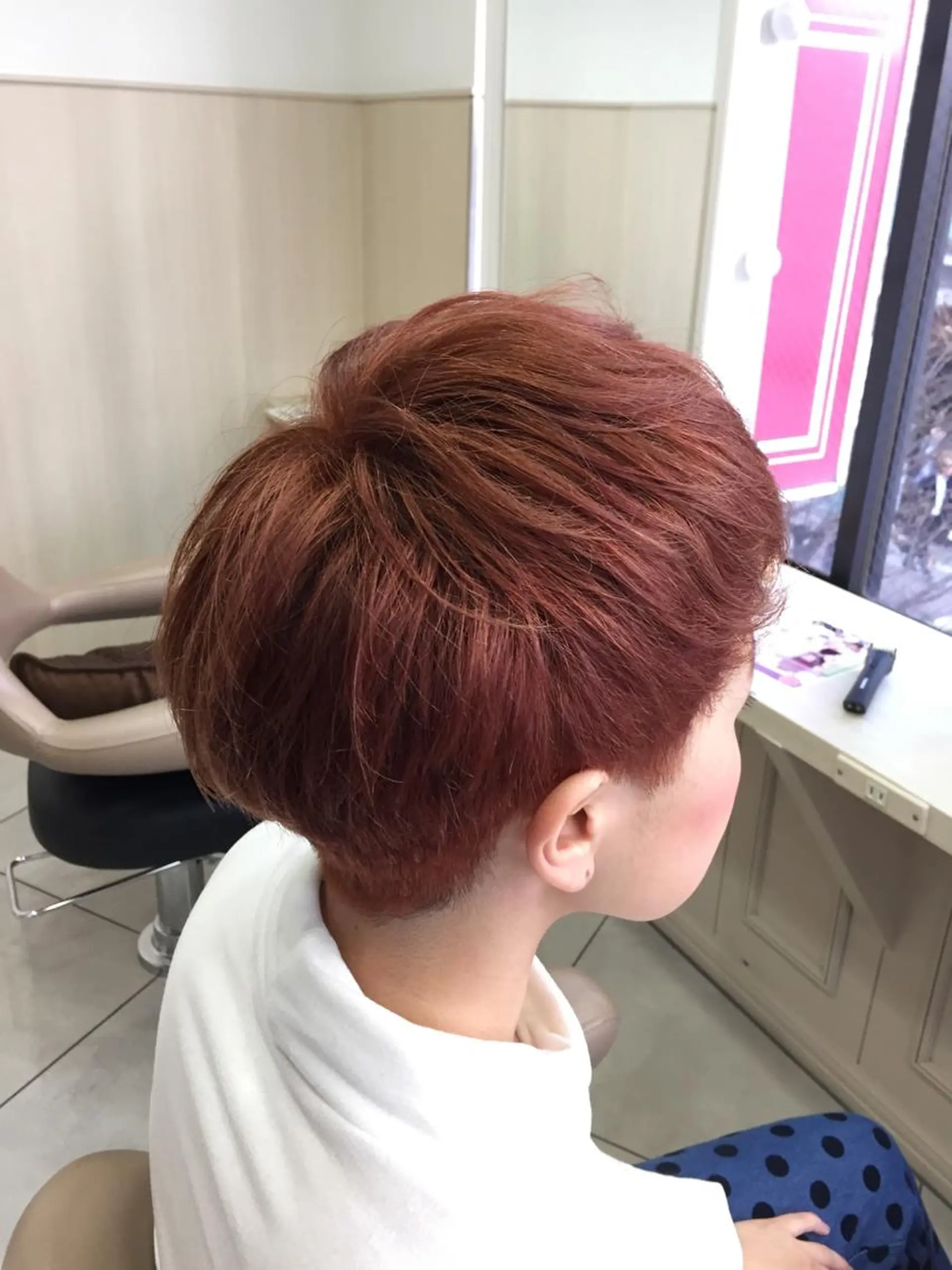 ショート カラー オレンジ 吉岡 三四朗のヘアスタイル