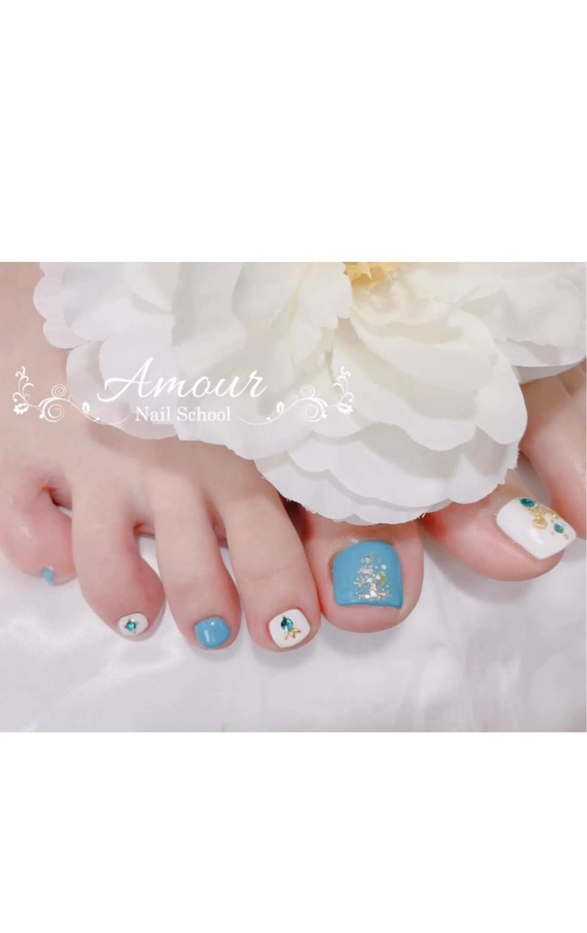 ネイル フットネイル おそろいネイル nailsalon ♡amour♡のネイルデザイン