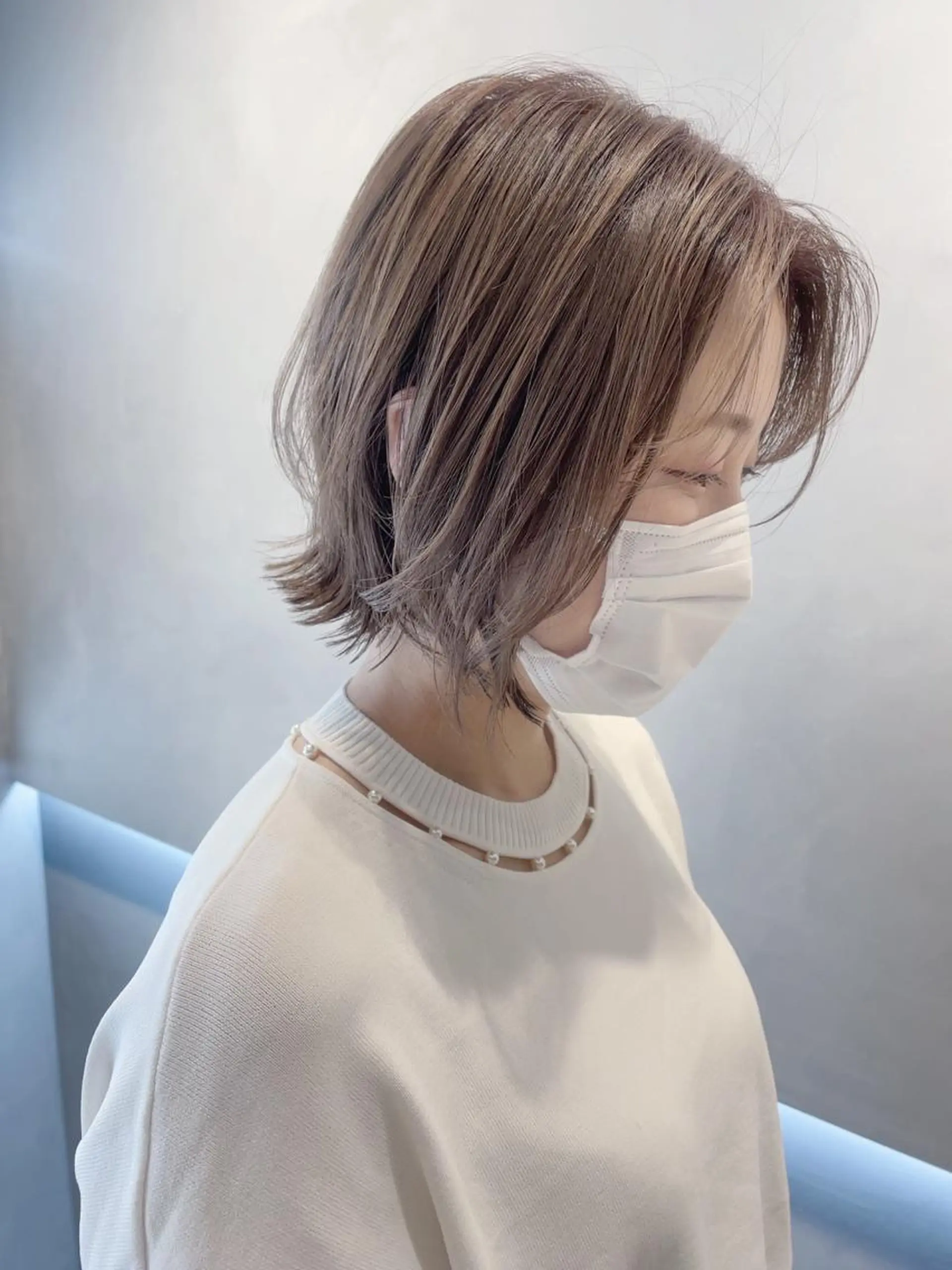 ショート 伸ばしかけ ショートヘア 外ハネヘア salowin銀座6丁目所属・銀座 Megumiのヘアスタイル