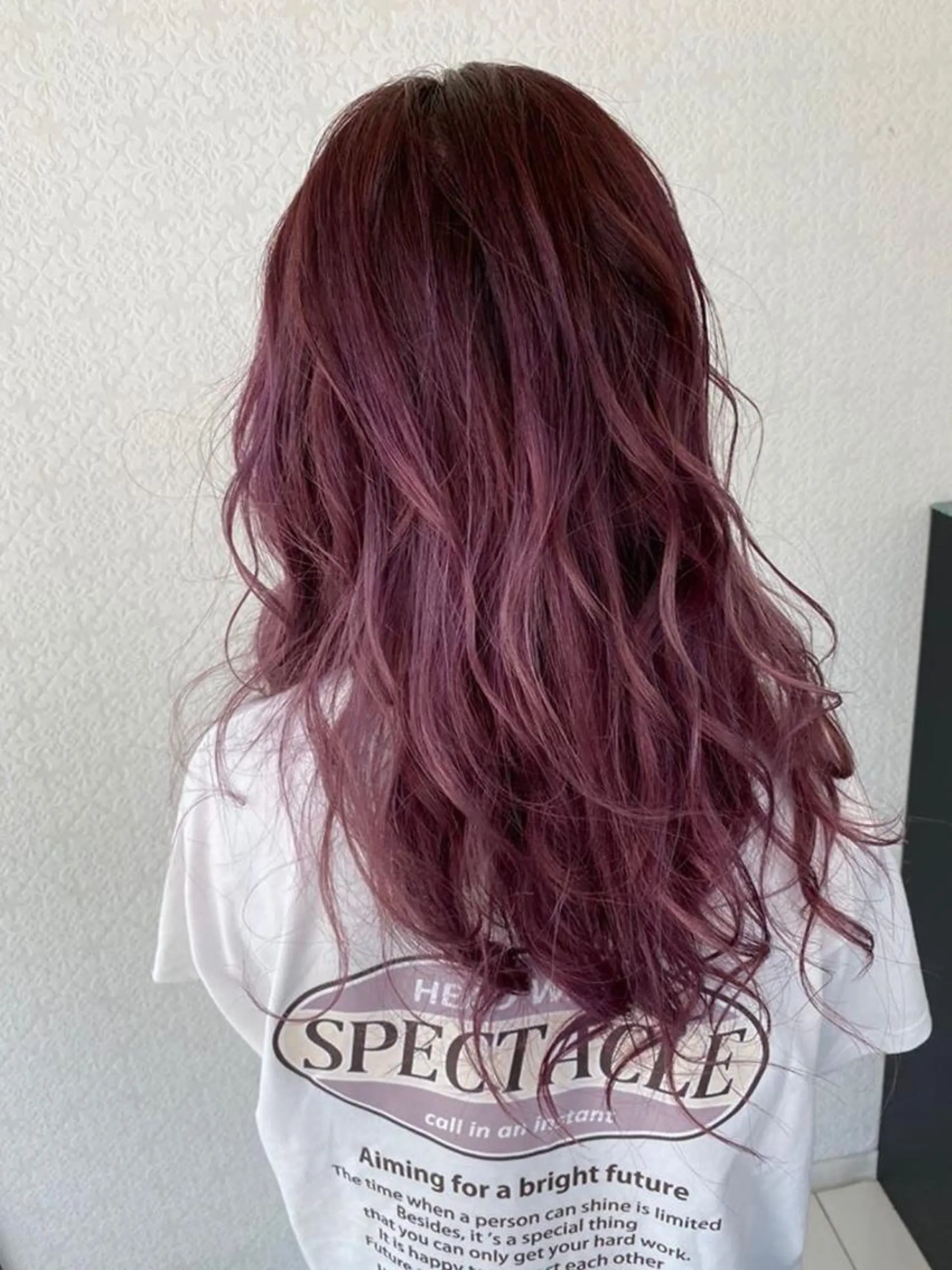 カラー ピンクカラー バイオレットカラー ヘアカラー トリートメント 豊田 恭平のヘアスタイル