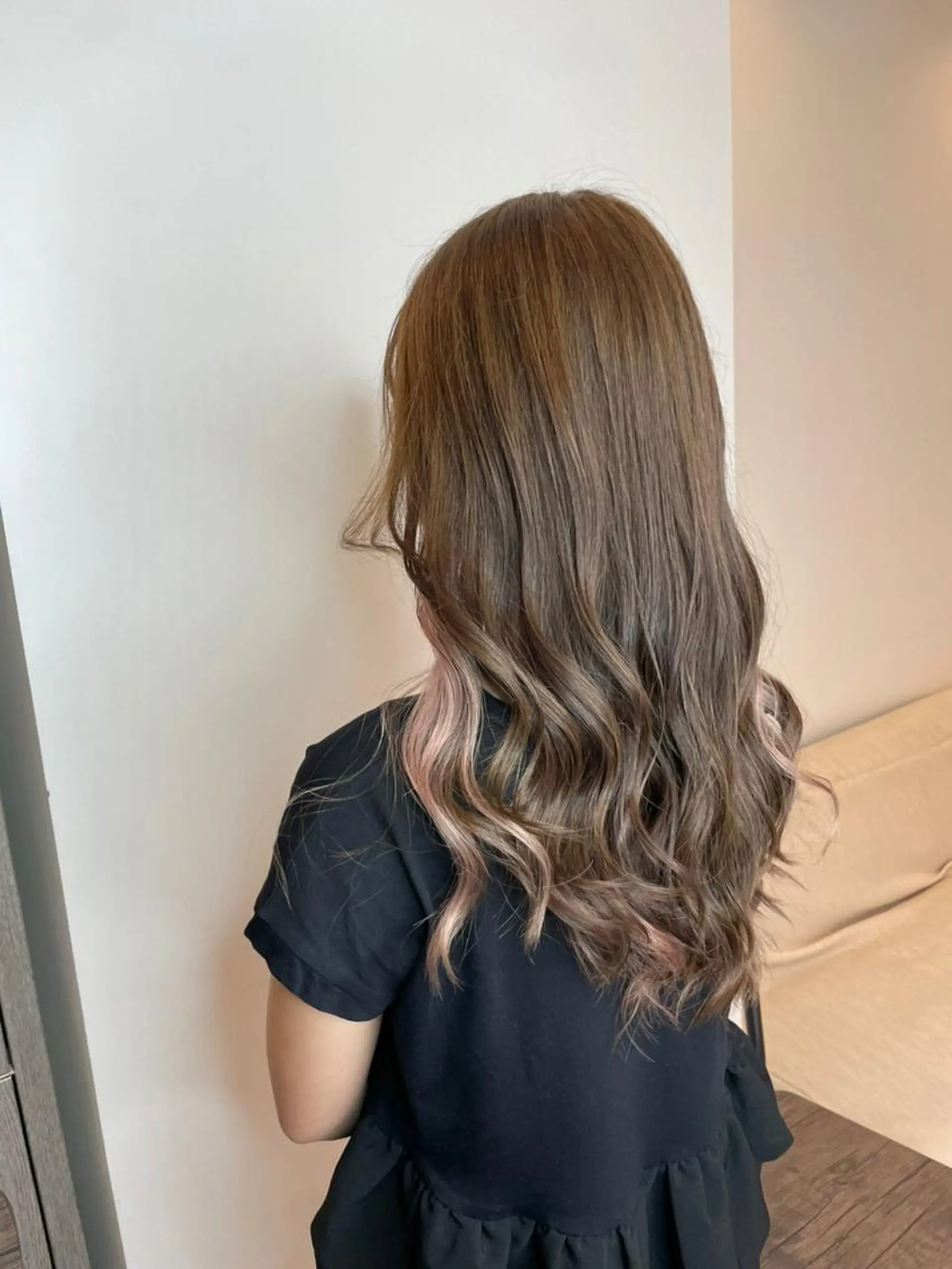 ロング カラー パーマ バレイヤージュ ブリーチ ケアブリーチ デザインカラー ダブルカラー カット ヘアカラー 縮毛矯正 【N°deseo】 吉祥寺のヘアスタイル