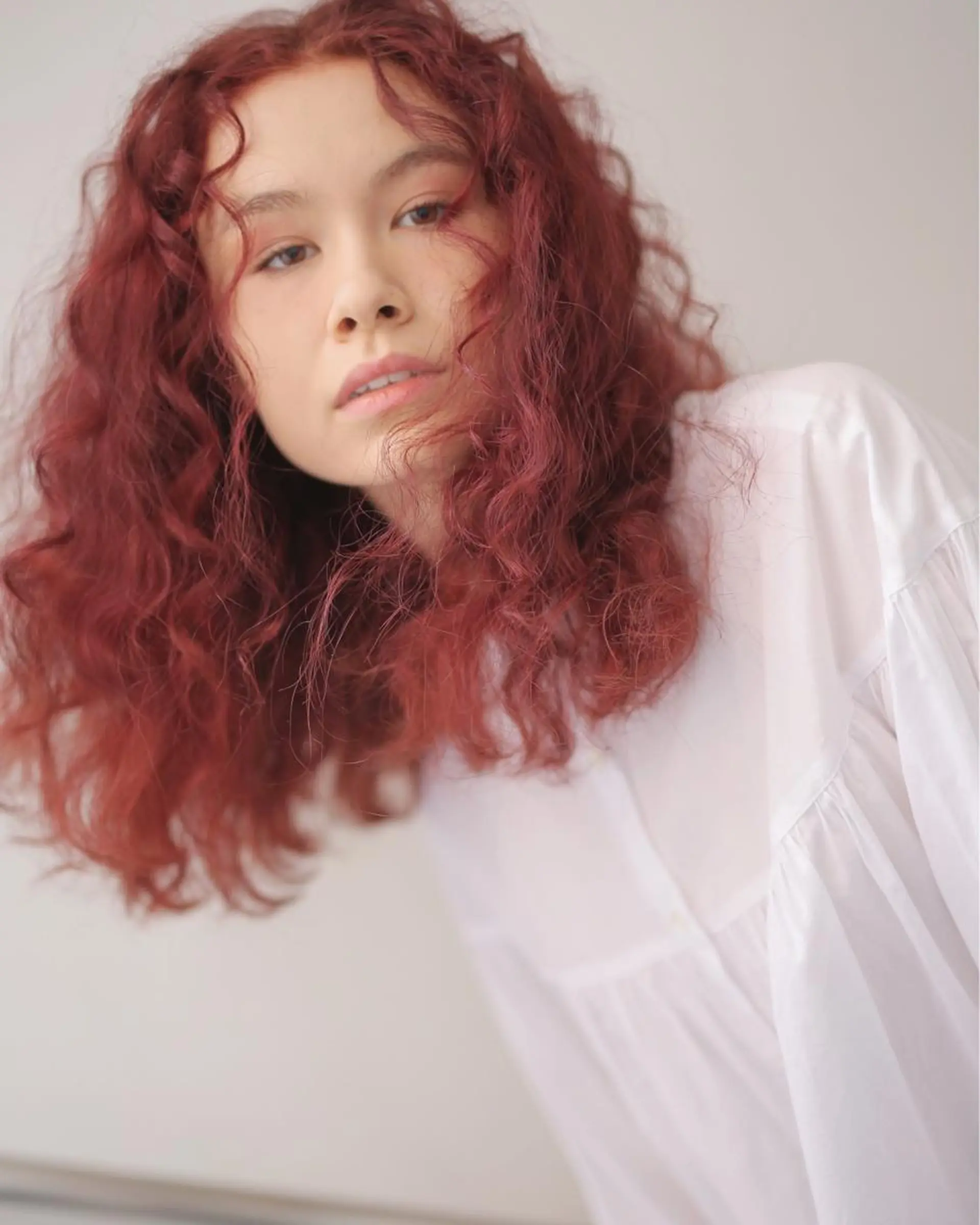 セミロング カラー ブリーチ レッドカラー カット ヘアカラー トリートメント 🧼柴田 健太郎🧼のヘアスタイル