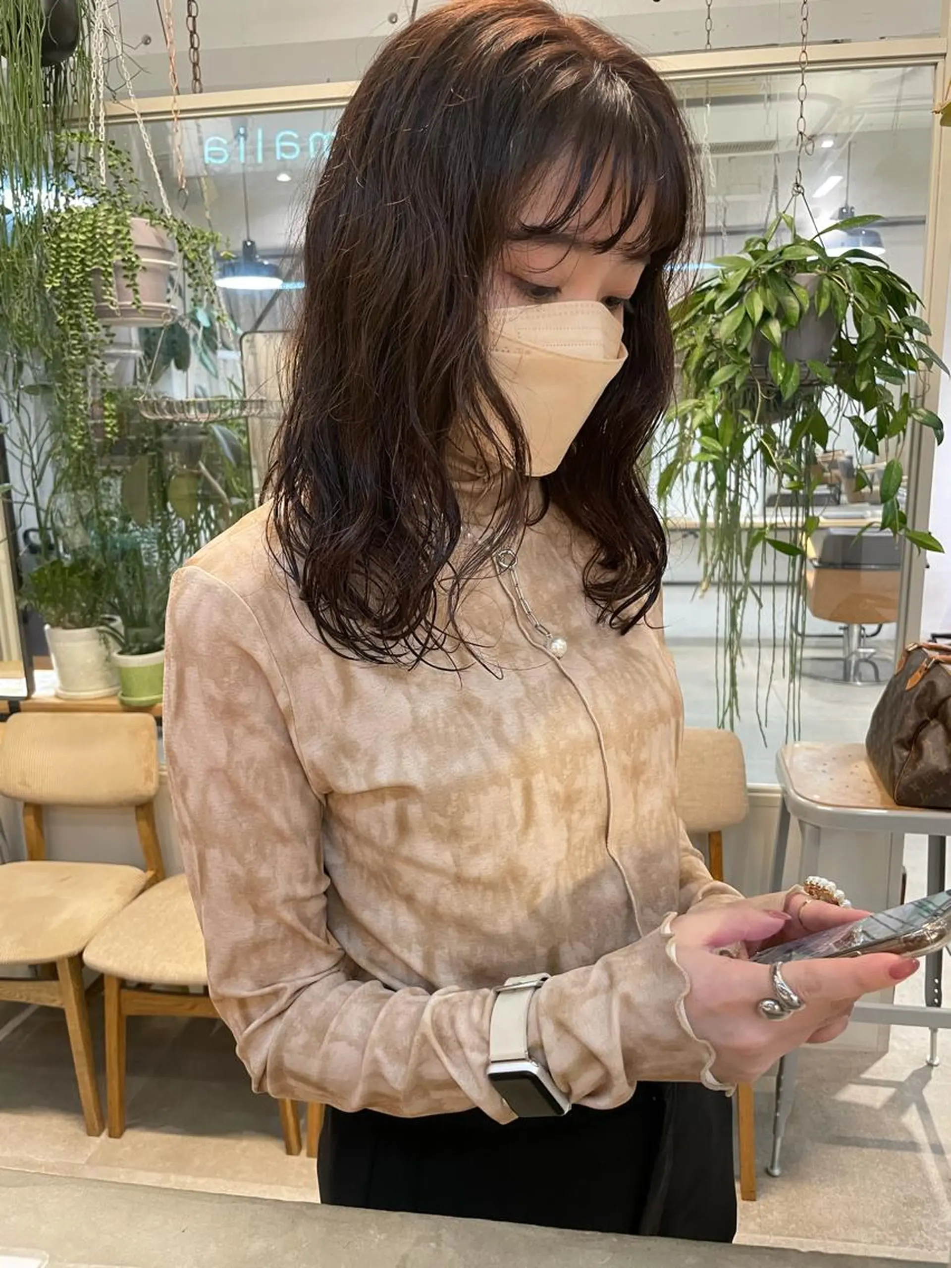 ロング ヘアカラー 林 隆平のヘアスタイル