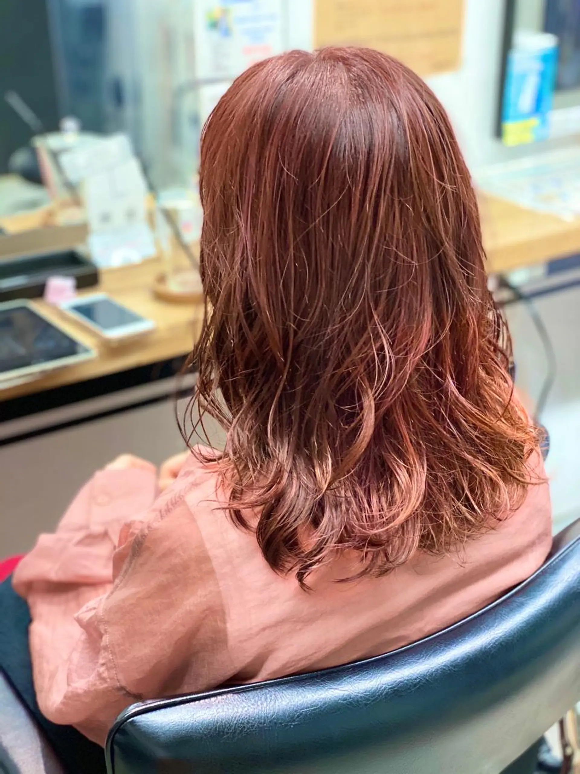 ミディアム カラー ベージュカラー ピンクカラー ピンクベージュ 柏サニーズ✂︎クセ毛 ◎ショート◎正樹のヘアスタイル