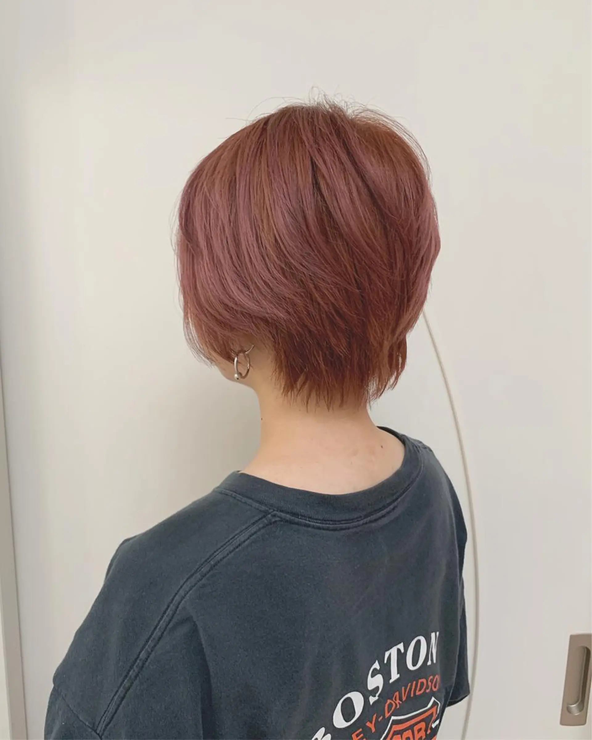 ショート カラー ブリーチ ピンクカラー インナーカラー/天神 ブリーチ/吉田のヘアスタイル