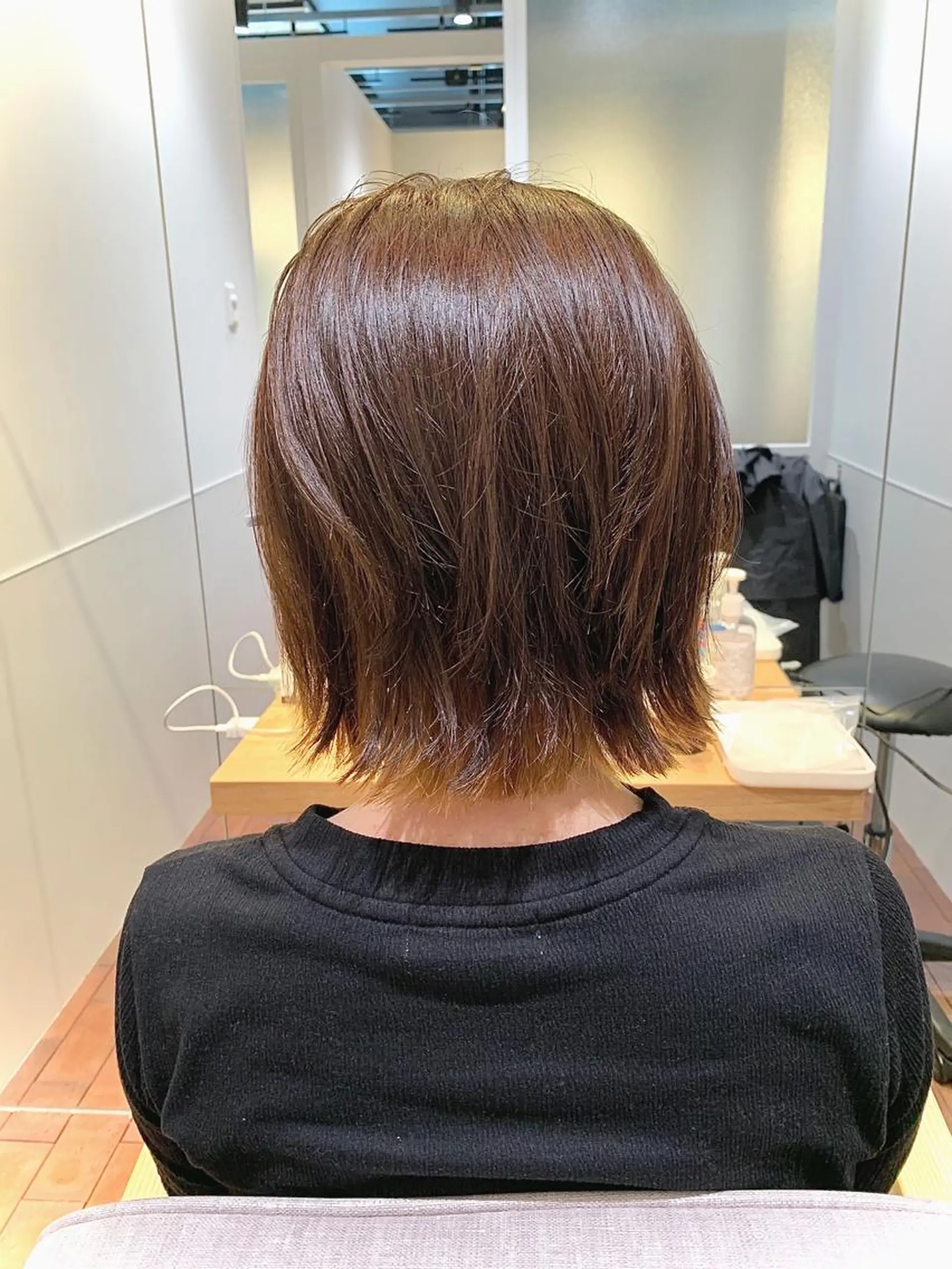 セミロング カラー ヘアアレンジ カット ヘアカラー トリートメント GO TODAY SHAiRE SALON 梅田店所属・柔らかくすみカラー ボブ/ショートのヘアスタイル