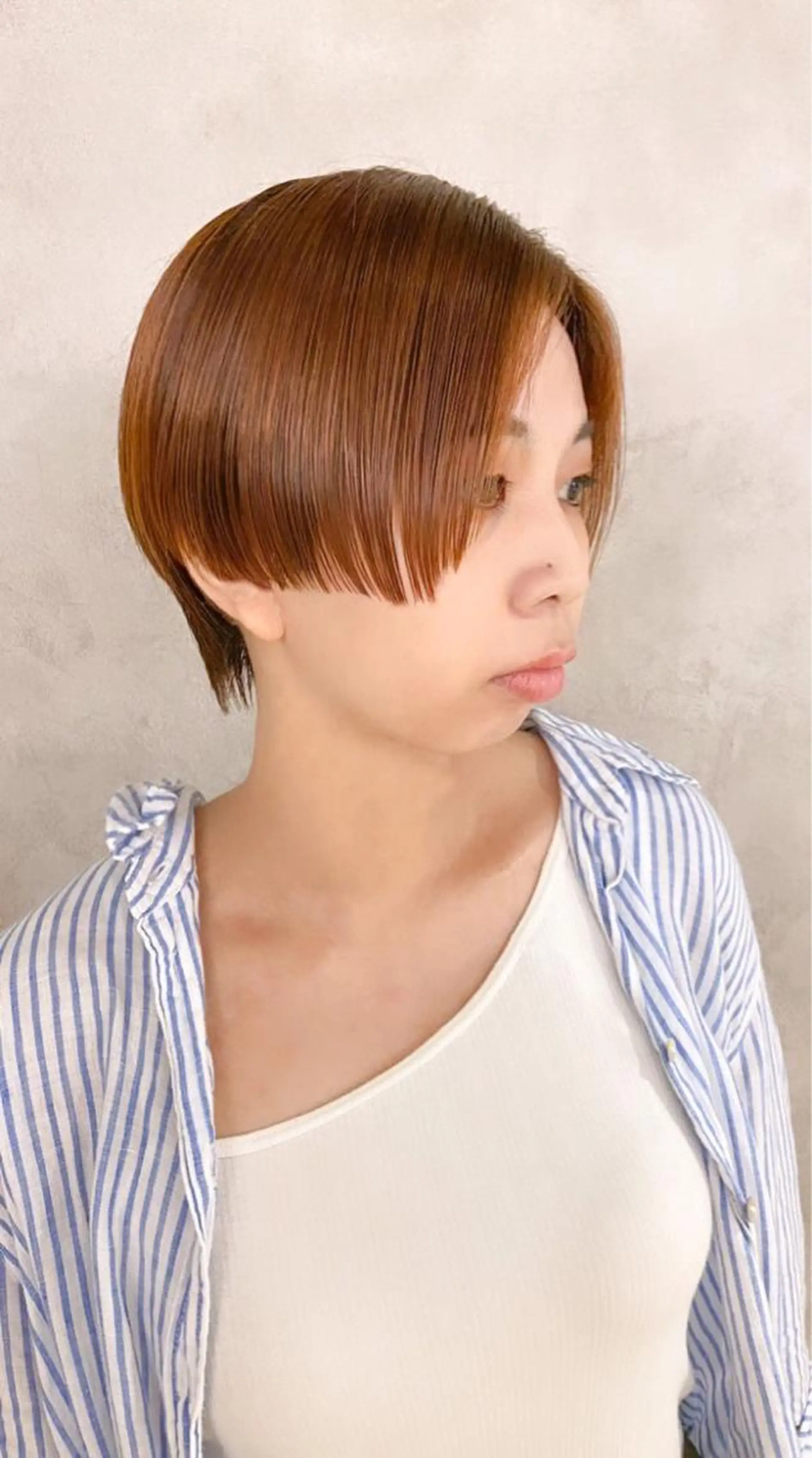 ショート カラー ベージュカラー オレンジ オレンジベージュ ショートヘア gotoday shiare salon渋谷モディ店所属・ショートヘア/ボブ 大人ヘア/松本篤志のヘアスタイル