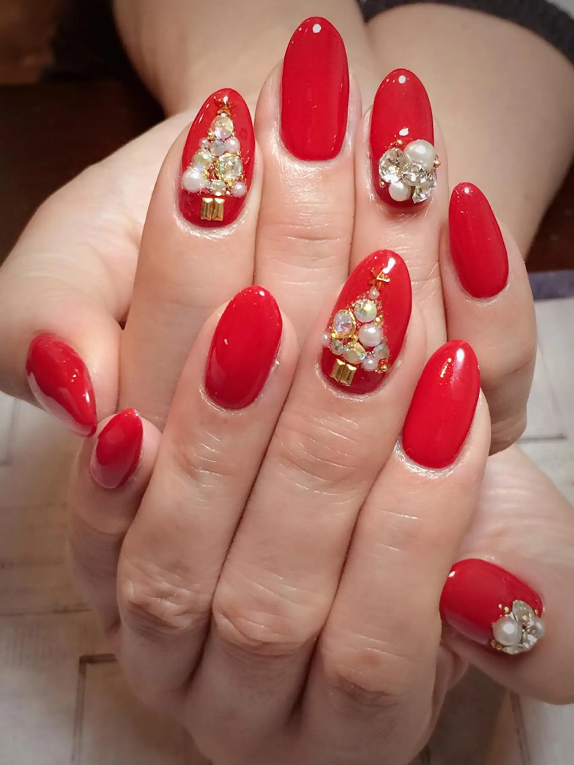 ネイル 赤色 冬ネイル クリスマス jdn kayokoのネイルデザイン