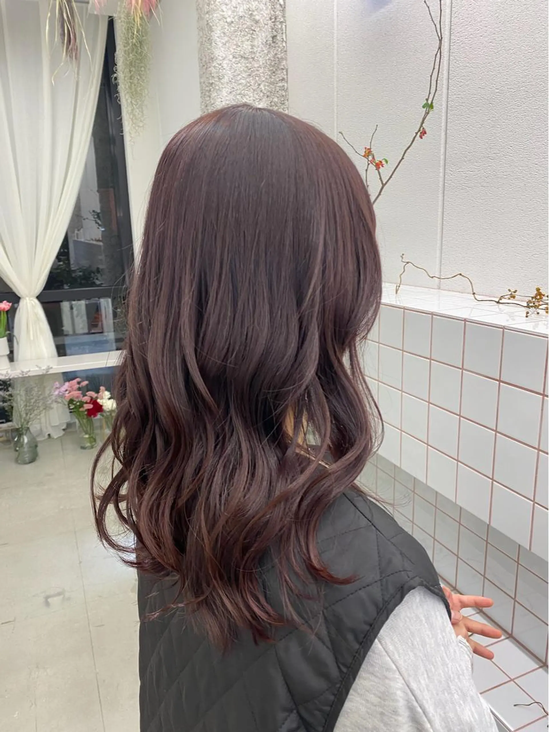セミロング ヘアカラー トリートメント NIKO/名古屋/ 伏見/花屋併設のヘアスタイル