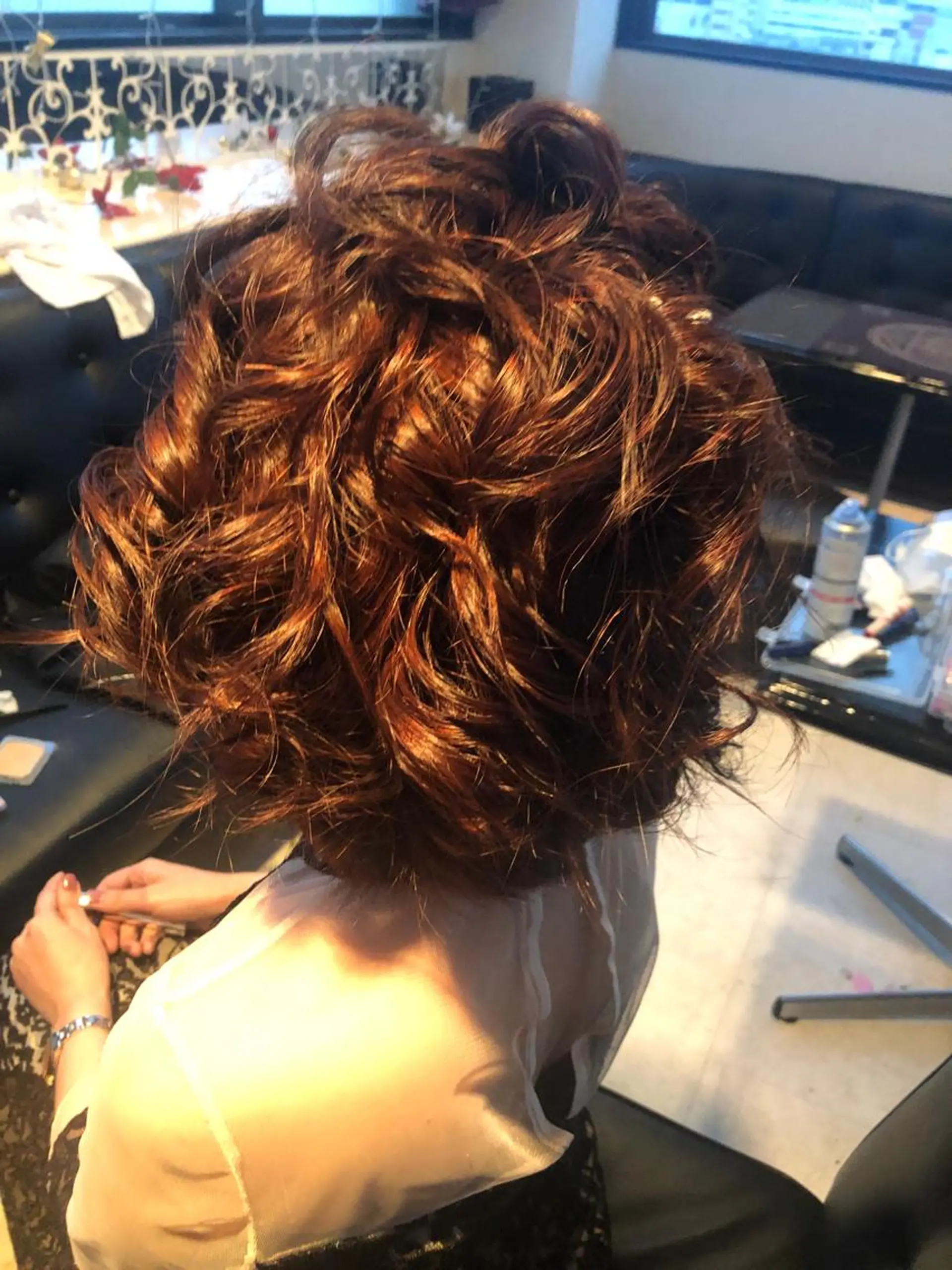 セミロング カラー パーマ ヘアアレンジ メンズ キッズ ネイル マツエク・マツパ 銀河 ティンガーラのヘアスタイル