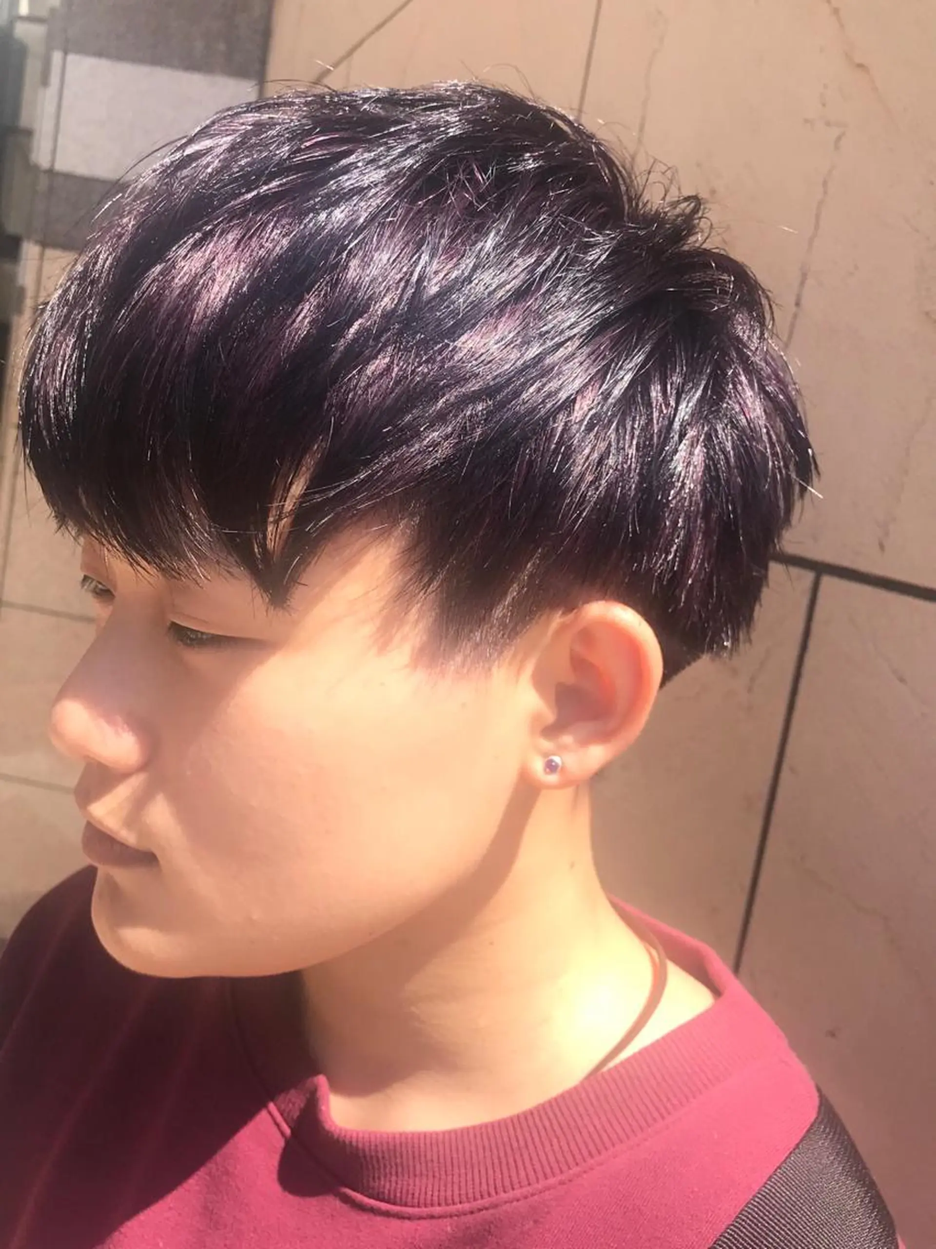 ショート カラー メンズ メンズブリーチ マッシュ アッシュ ブリーチ ラベンダーカラー Vir by browのヘアスタイル