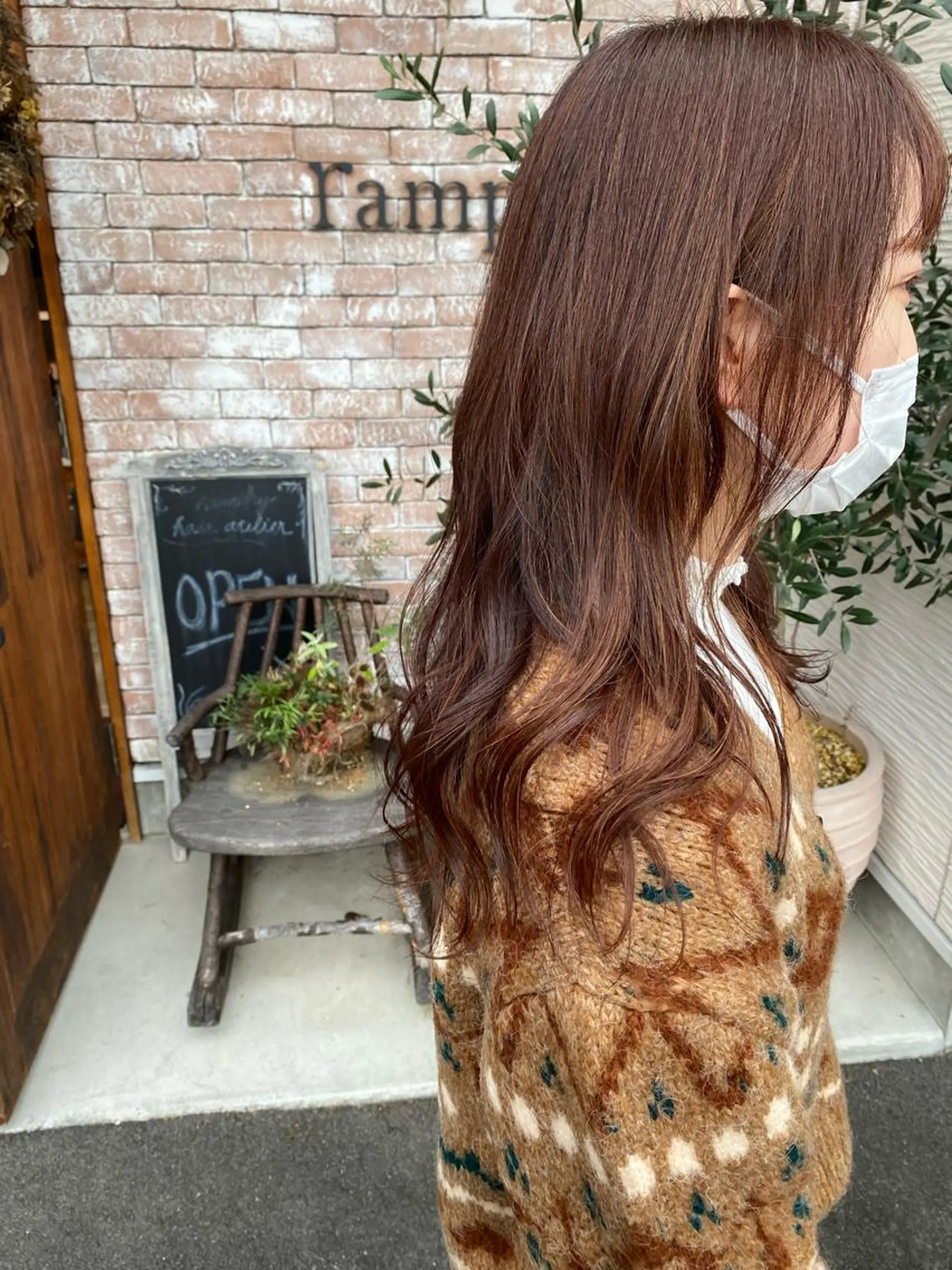 ロング カラー ベージュカラー ハイライトカラー オレンジ テラコッタ ハイライト 【浜松・豊橋】 ニシモトのヘアスタイル