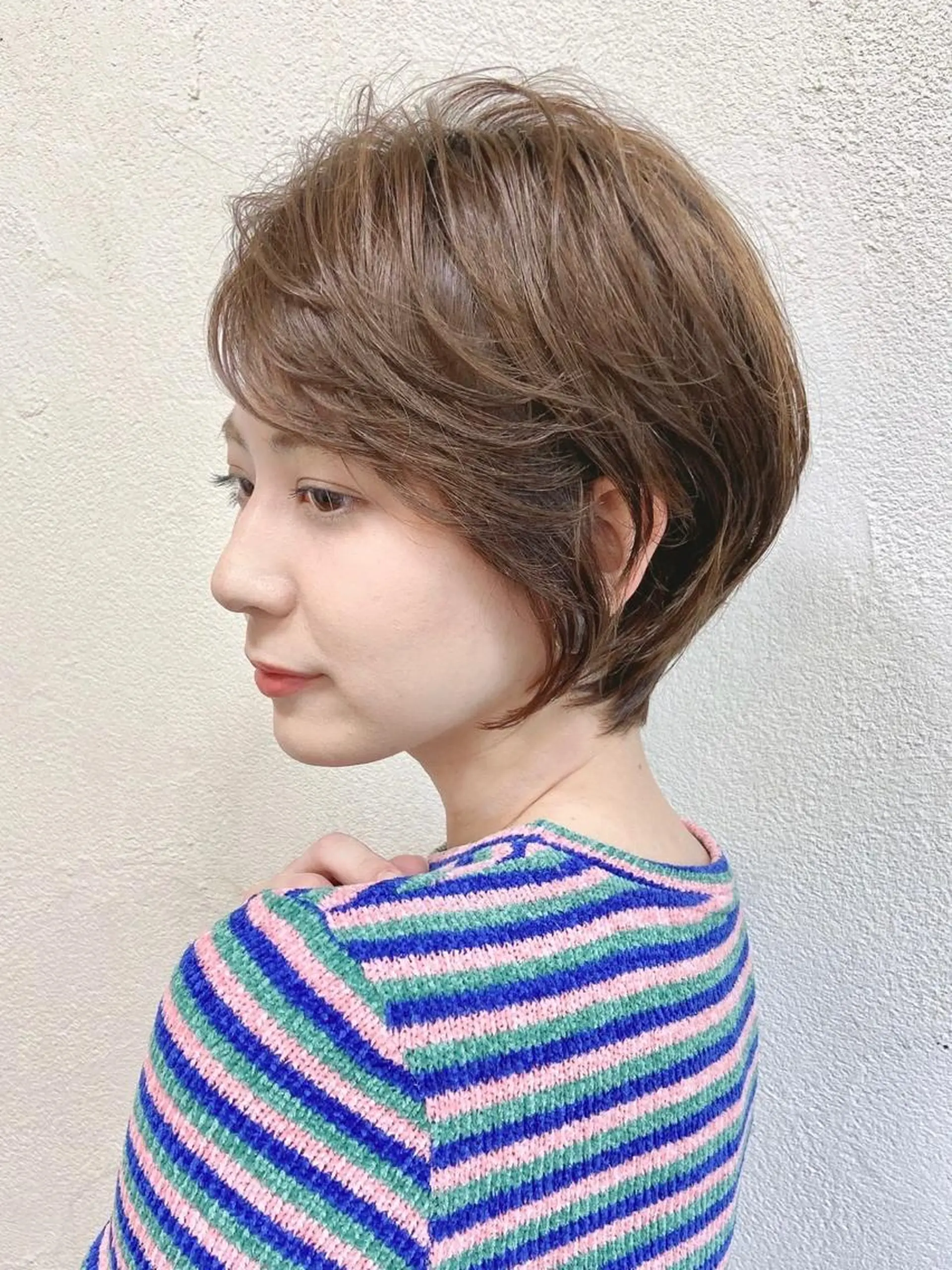 ショート カラー パーマ shiori ❤︎ /透明感カラーのヘアスタイル