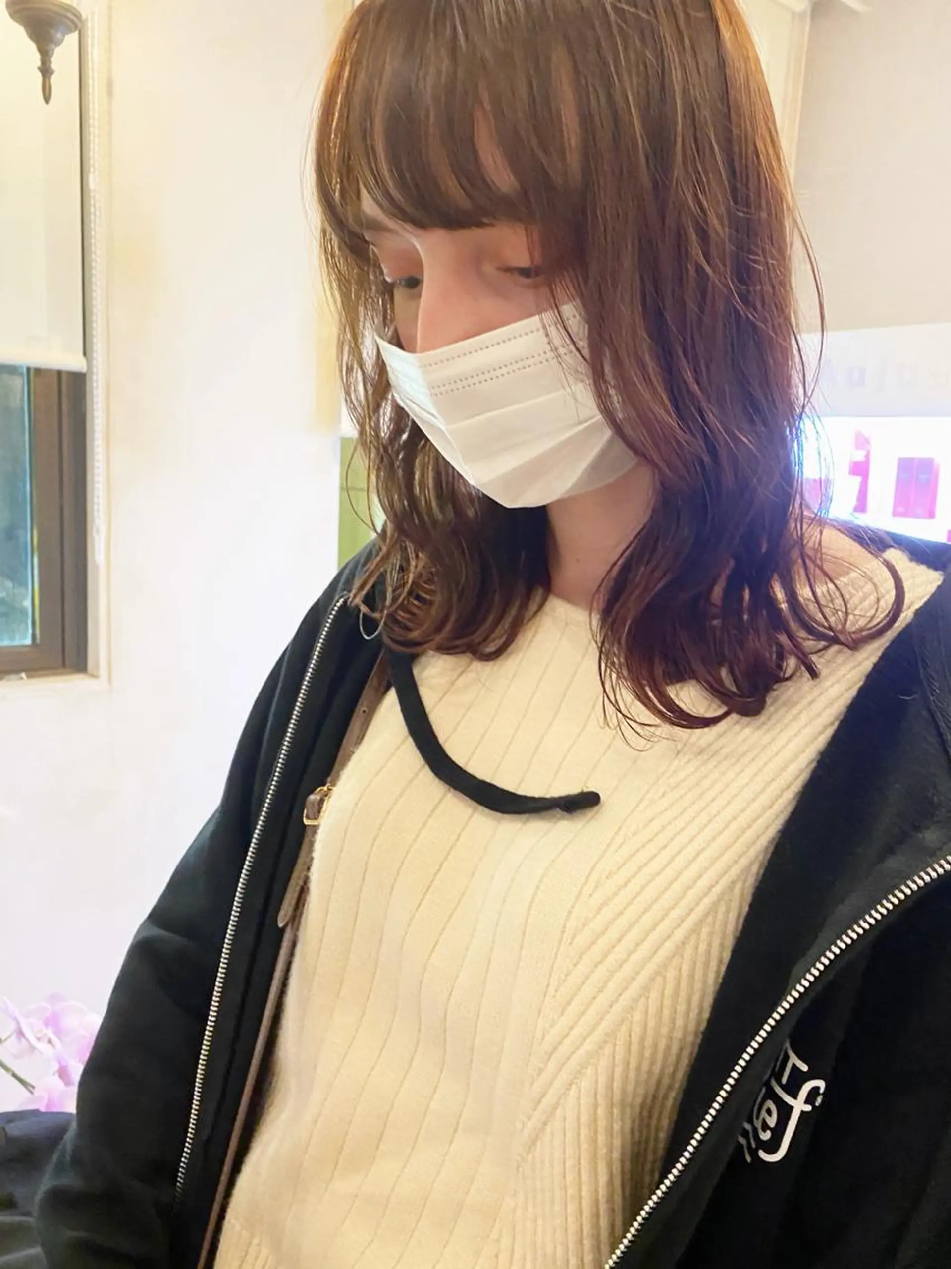 ミディアム カット ヘアカラー トリートメント 💖透明感カラー HAYATO💖のヘアスタイル