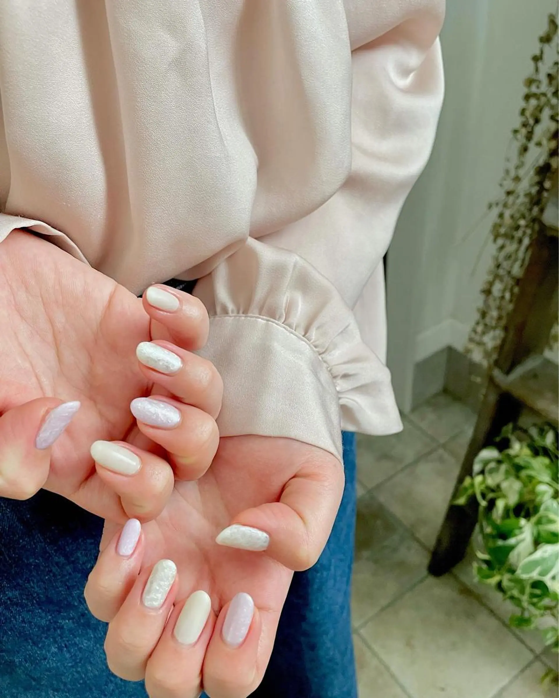 ネイル フットネイル ジェルネイル 韓国ネイル 大理石ネイル(マーブル) マットネイル 甲斐市自宅サロン 🧸prunelleのネイルデザイン
