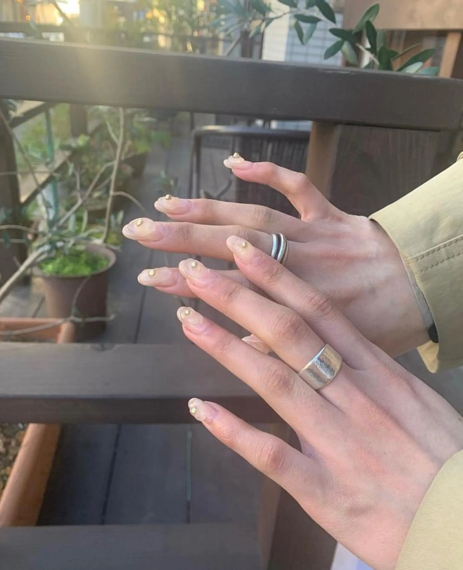 ネイル ストーンネイル Hair＆Esthe＆Nail　Garden所属・Garden Takeuchiのネイルデザイン