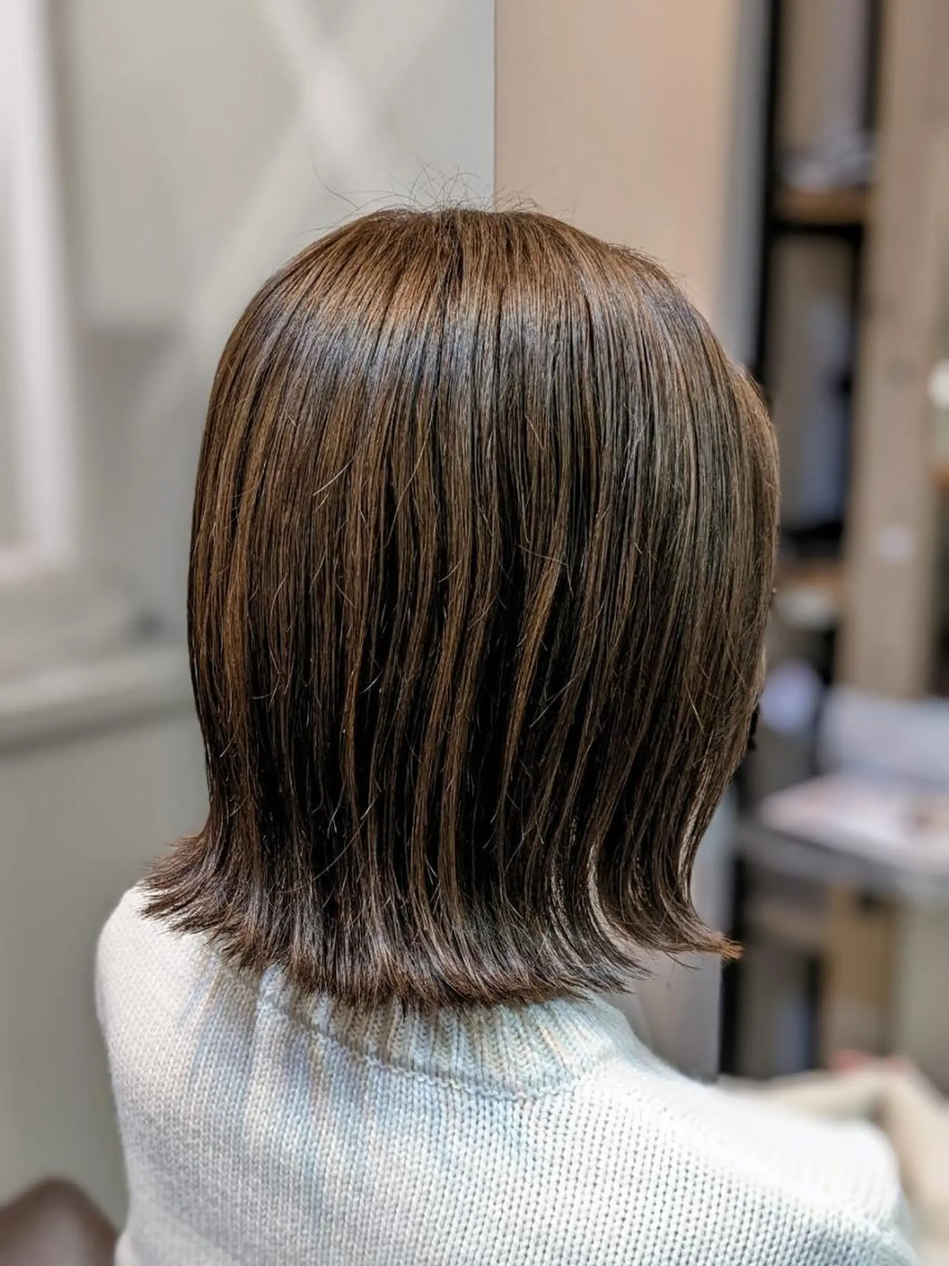 セミロング ヘアアレンジ パーマ カラー セミロングパーマ アディクシーカラー アッシュ バレイヤージュ ミストバング カット ヘアカラー トリートメント 初めでも安心🌟 newi町田✂のヘアスタイル