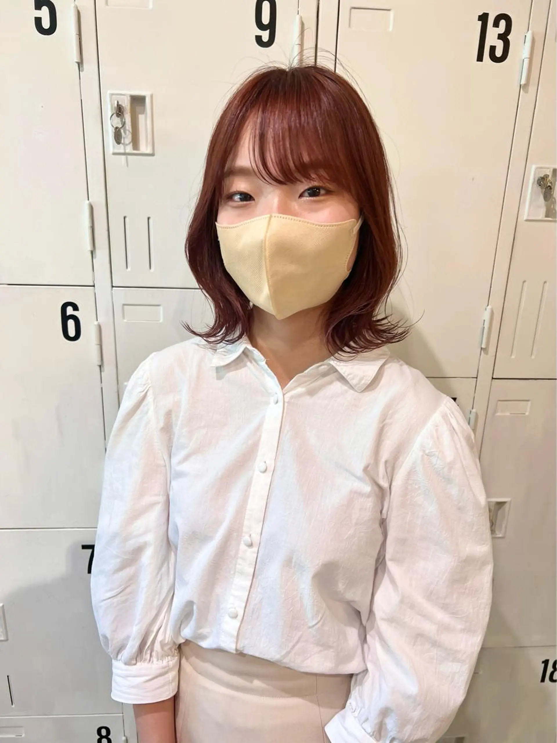 ミディアム カット パーマ 石井 菜々のヘアスタイル