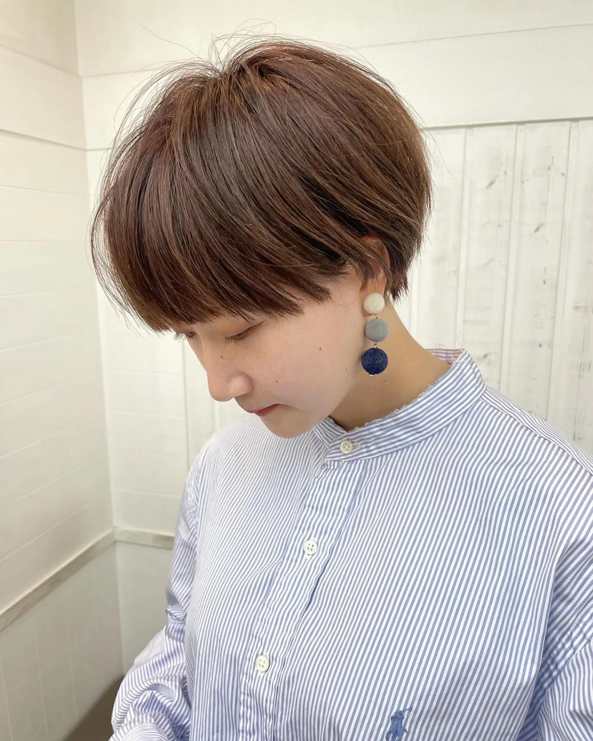 ミディアム カラー パーマ ヘアアレンジ ミディアムパーマ アディクシーカラー アッシュ バレイヤージュ ミストバング カット ヘアカラー トリートメント 【N°deseo】 吉祥寺のヘアスタイル