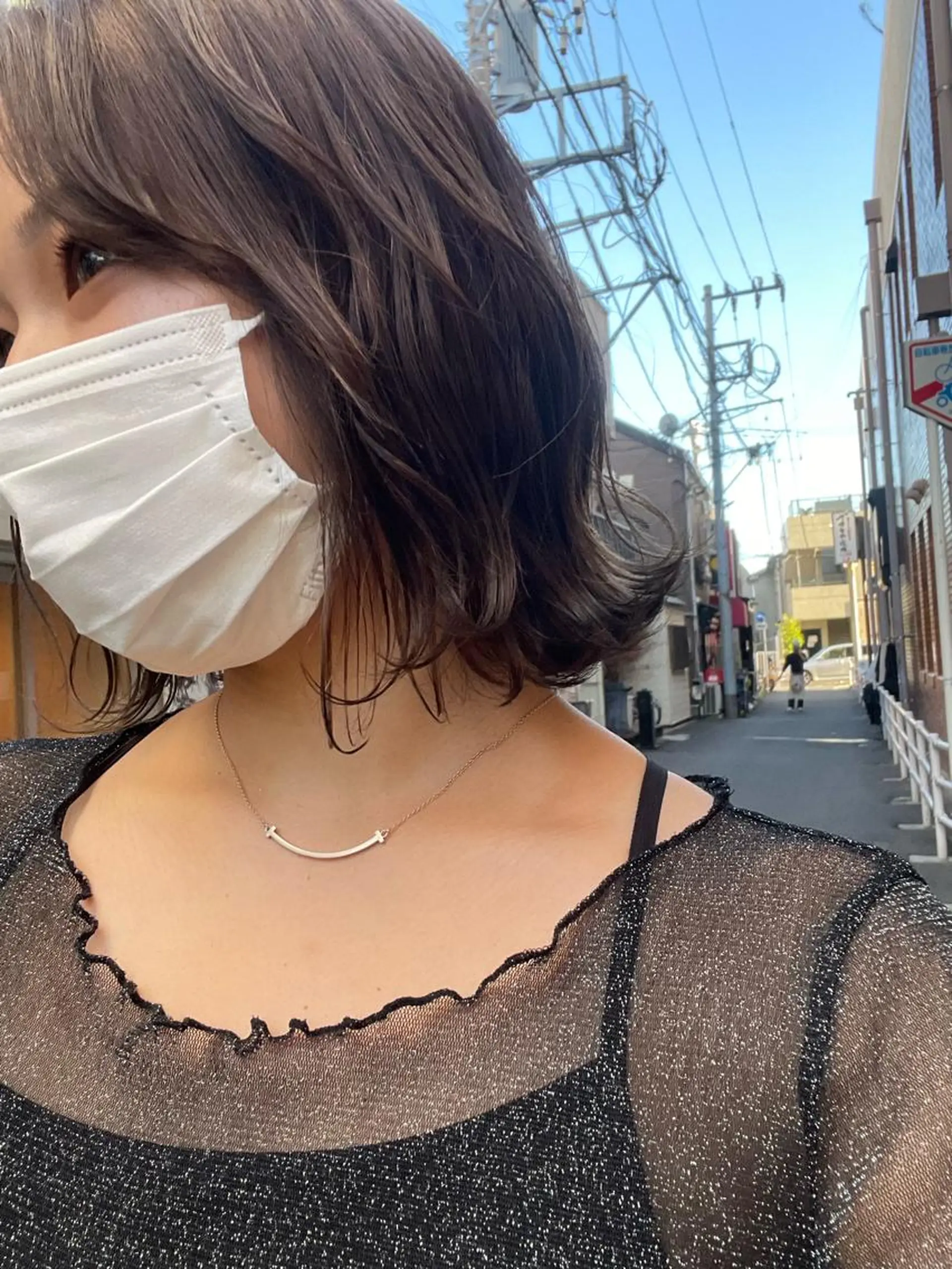 ミディアム カラー ヘアカラー パーマ/ボブ/ ヘルシーカラー/風花のヘアスタイル