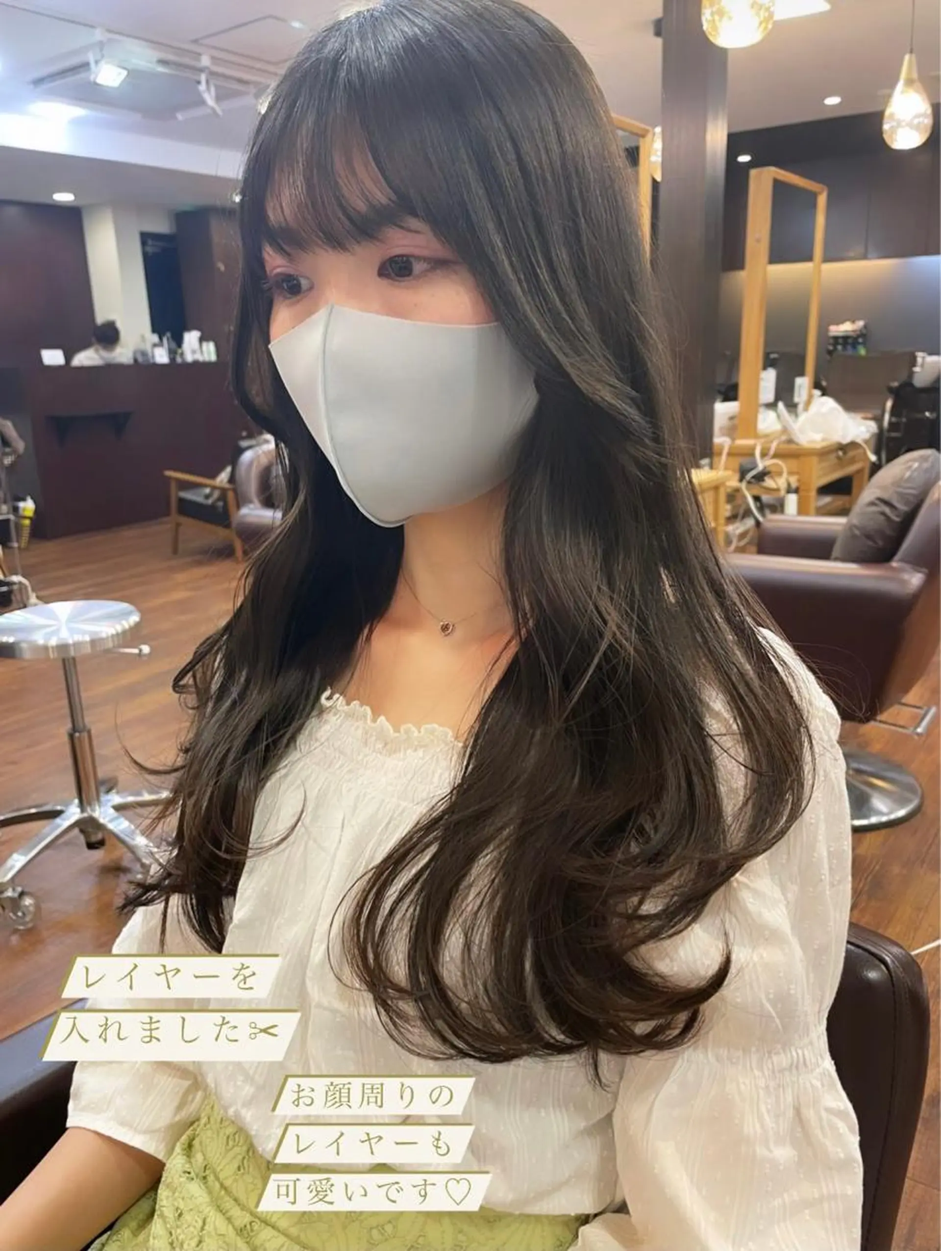 ロング レイヤーカット ロング カット ヘアカラー トリートメント レイヤーカット、 大人可愛い　中村美羅のヘアスタイル