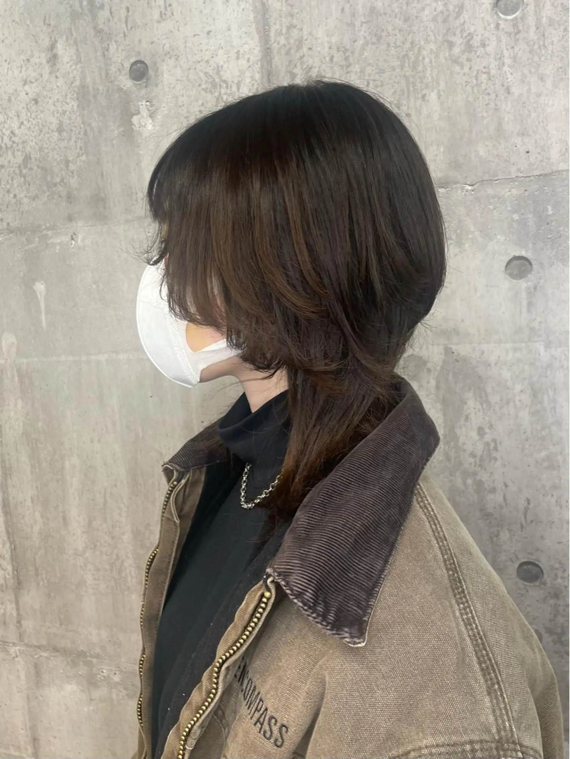 ミディアム ウルフカット _WHITE浜松店 もえかのヘアスタイル