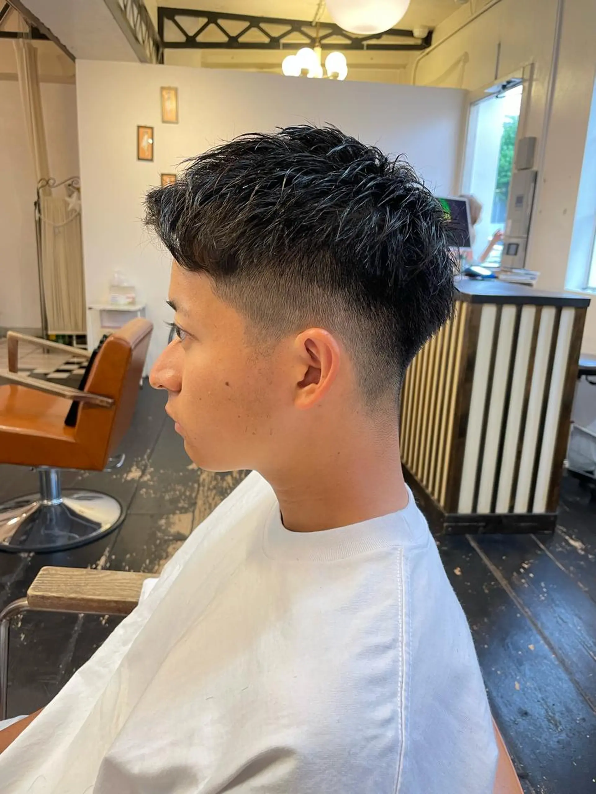 ショート メンズ フェードカット カット h a k u 大倉 卓人のヘアスタイル