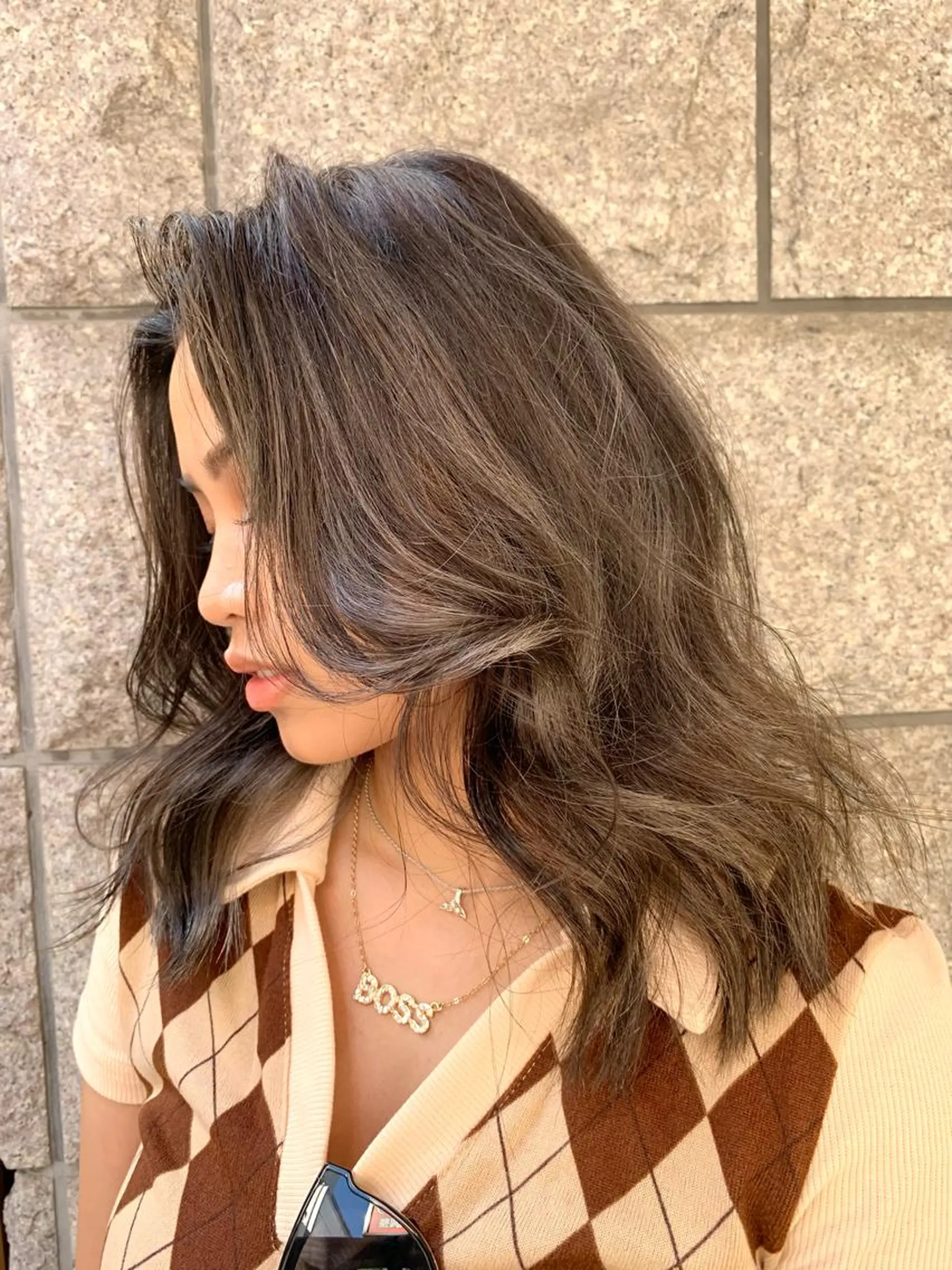 ミディアム カラー 🕊️レイヤーカット 透明感カラー GOのヘアスタイル