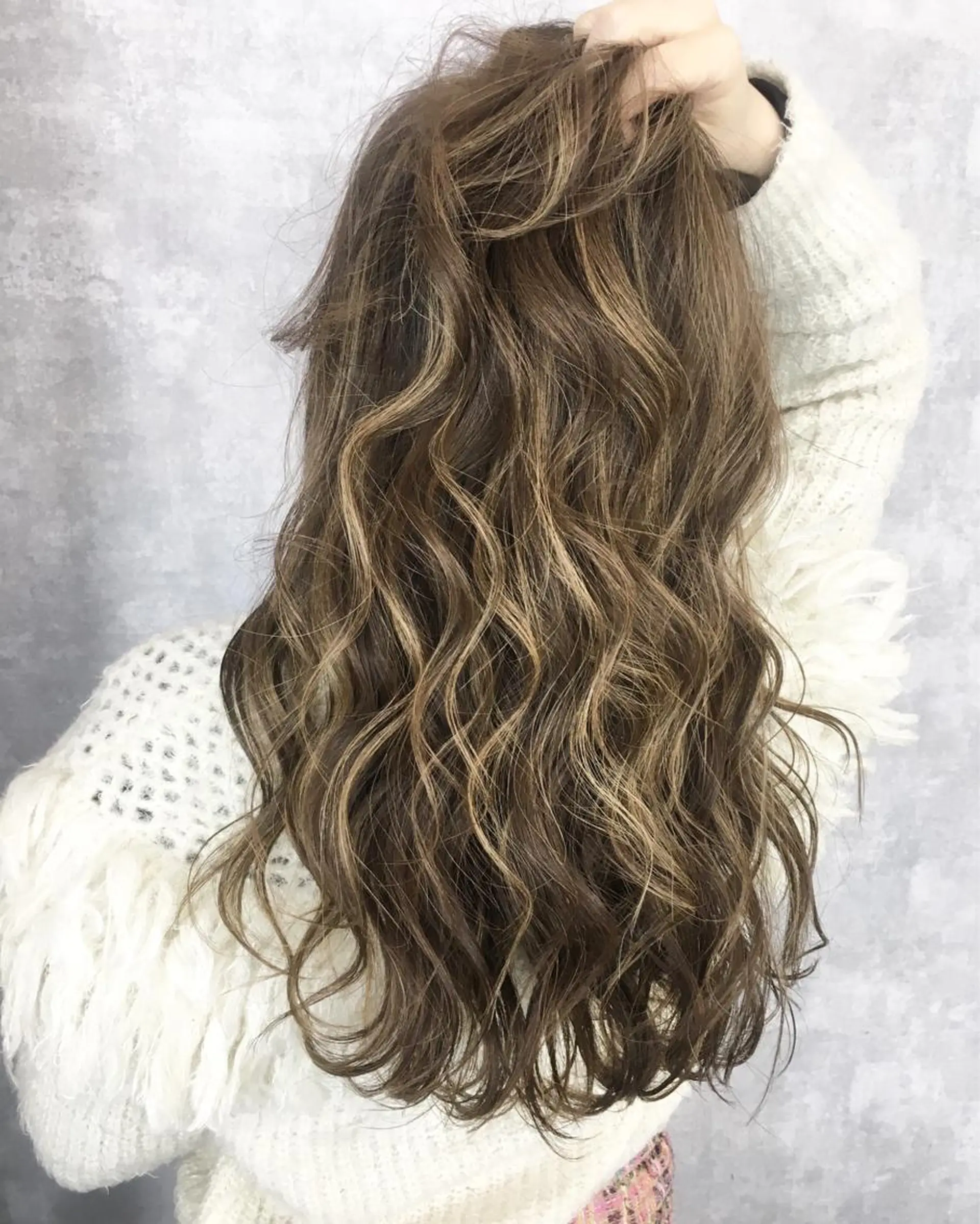 ロング カラー ハイライトカラー ハイライト レイヤーカット BLend 渋谷のヘアスタイル