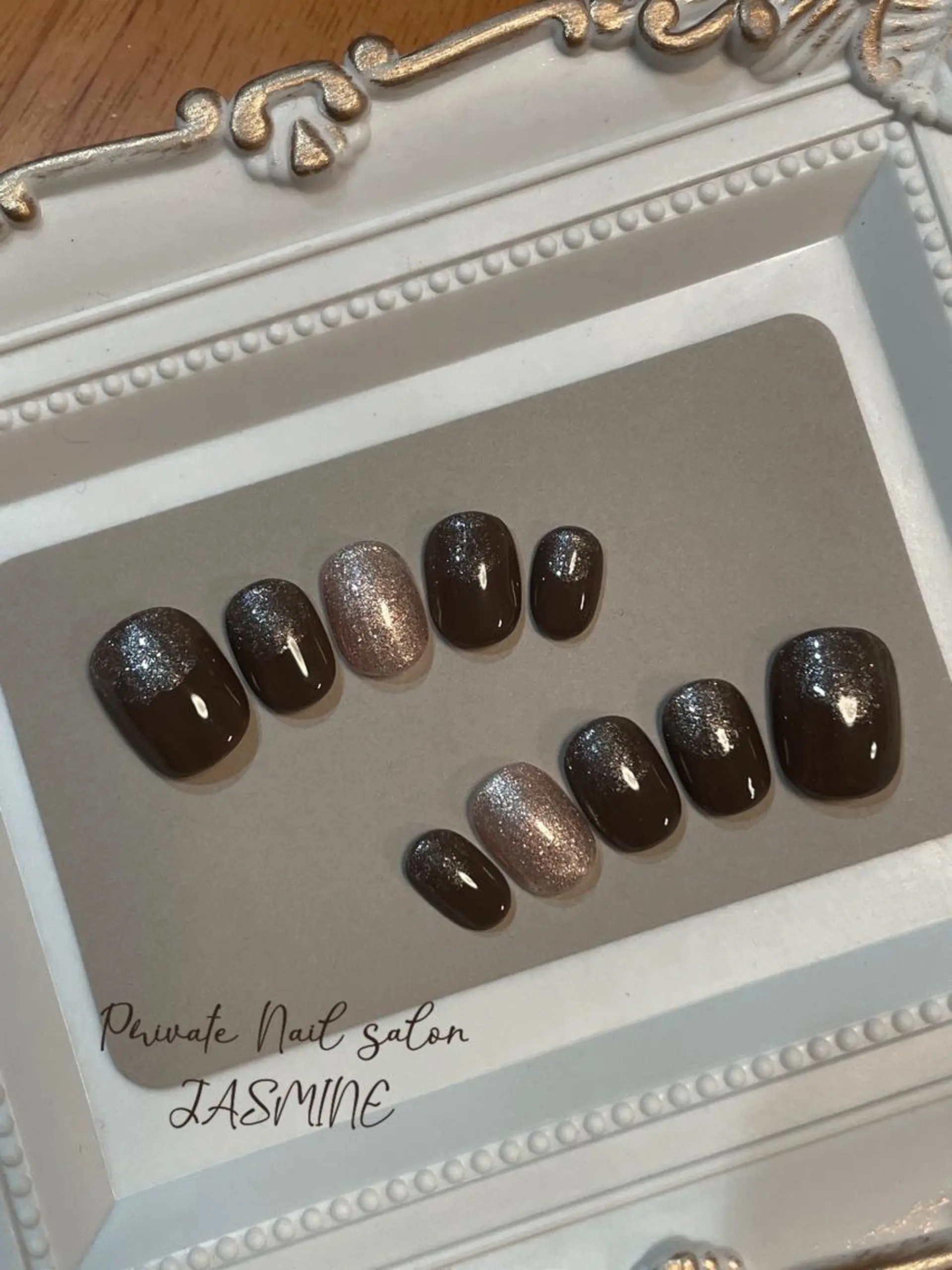 ネイル アートネイル ラメ(グリッター) シンプルネイル ハンドネイル Nail salon JASMINEのネイルデザイン
