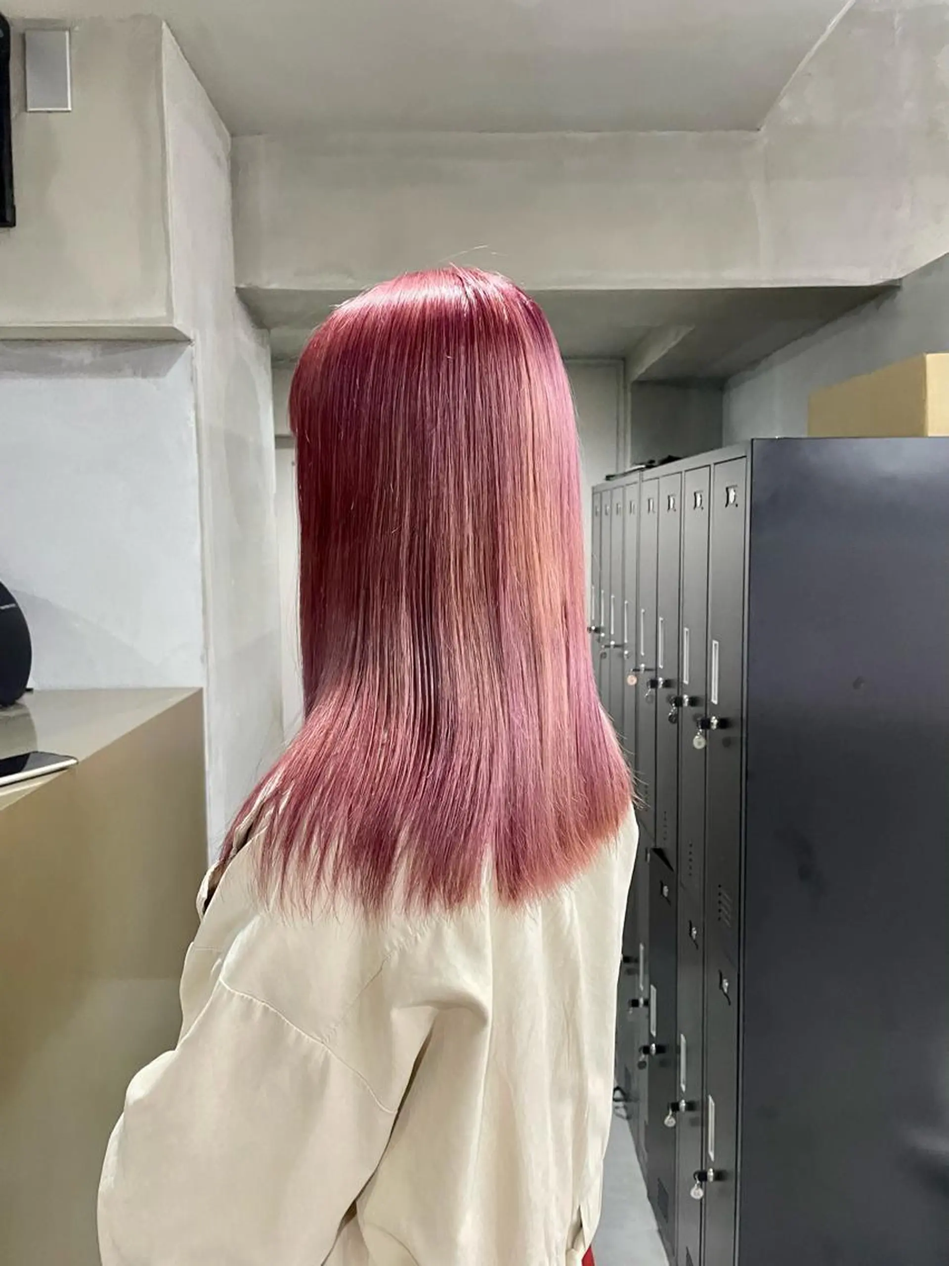 ロング カラー ラベンダーカラー ラベンダーピンク ピンクカラー ヘアカラー トリートメント 才下 ゆいのヘアスタイル
