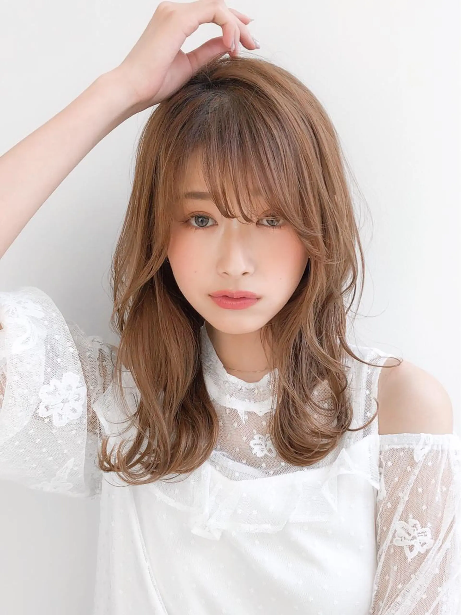 ミディアム カラー ミディアムレイヤー レイヤーカット 佐藤 侑哉のヘアスタイル