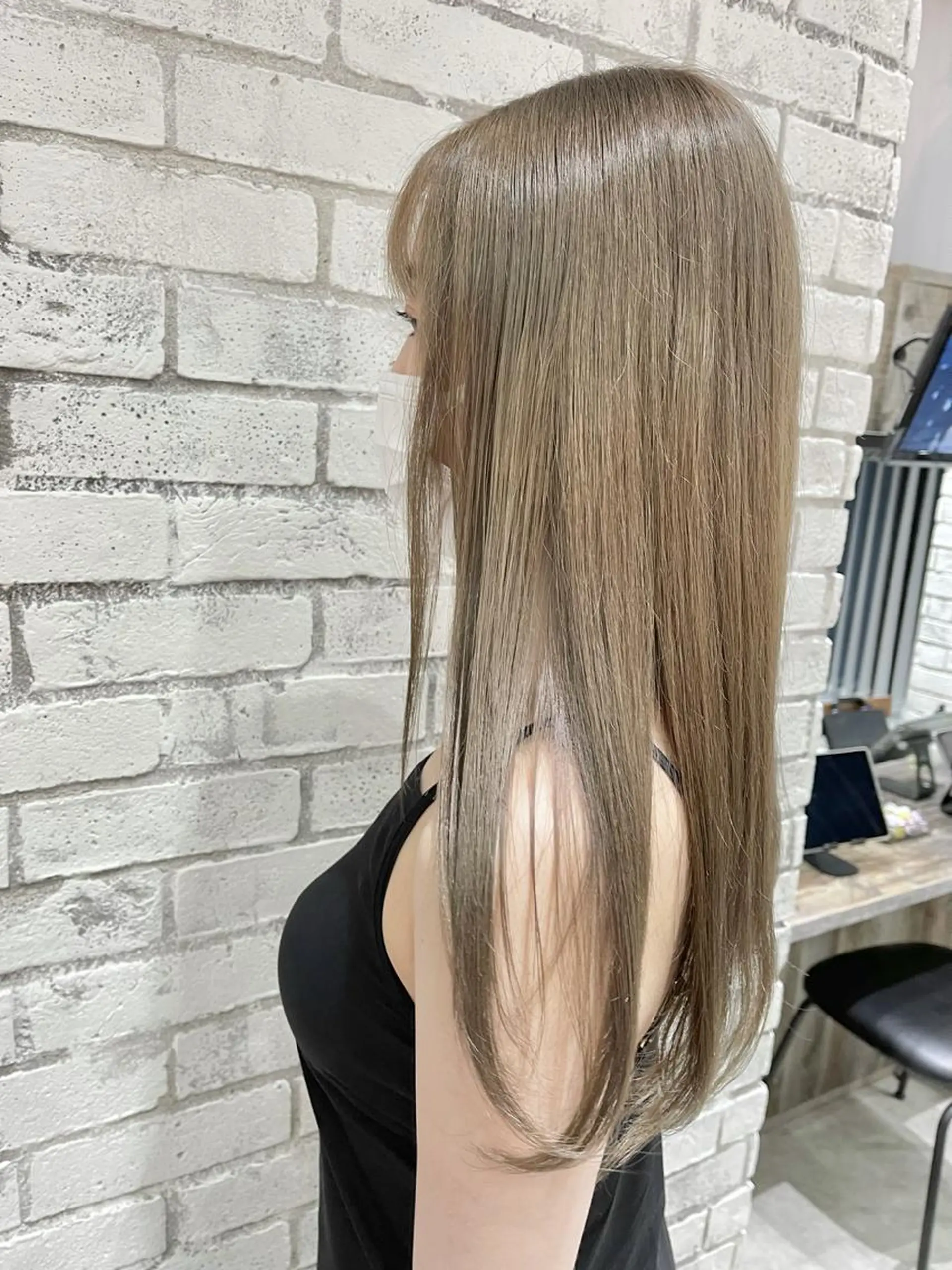 ロング カラー パーマ ヘアアレンジ アディクシーカラー グレージュ ミルクティーグレージュ ヘアカラー トリートメント filo byFeria渋谷所属・ハイライト/透明感 髪質改善/石田幸輔のヘアスタイル