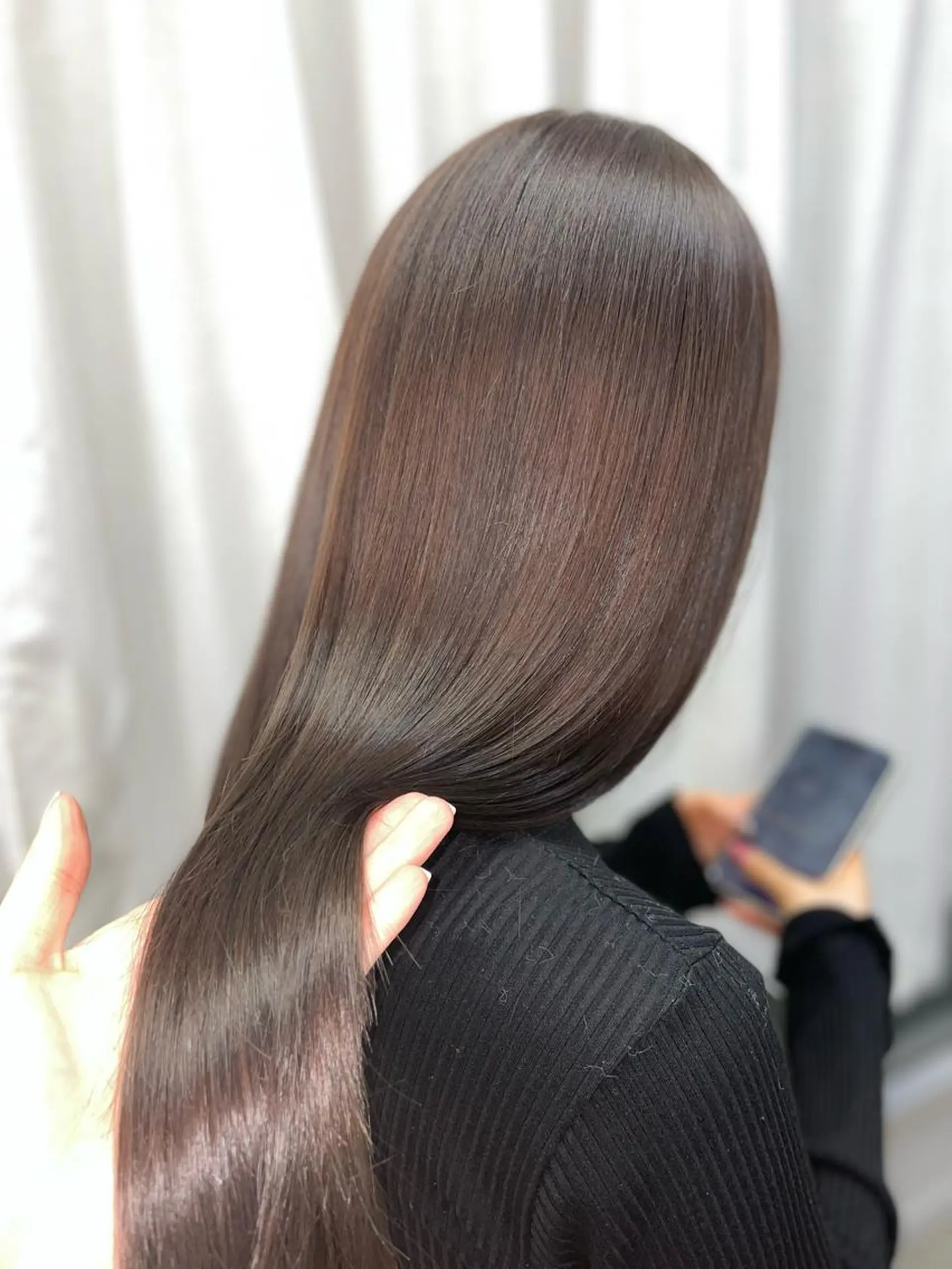 ロング カラー ヘアカラー トリートメント 韓国ヘア🤍髪質改善 🇰🇷AKANEのヘアスタイル