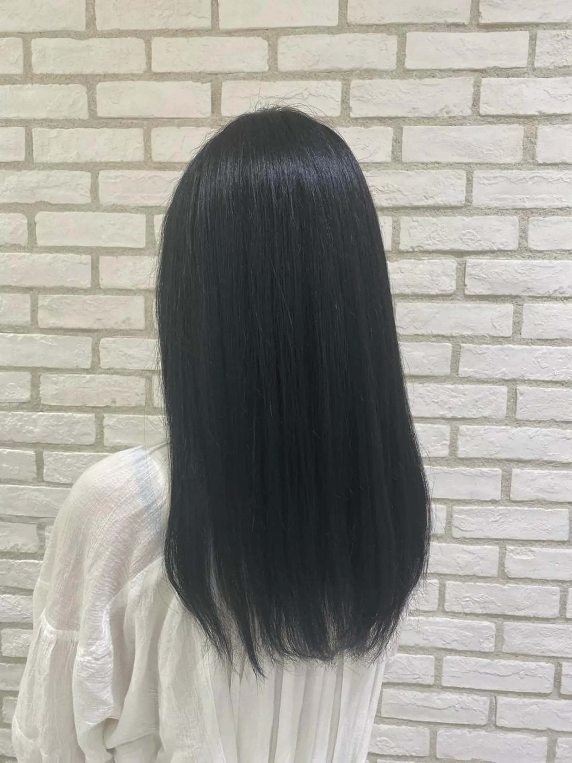 ロング カラー 黒髪 ブルーカラー ブルーブラック カットモデル募集中 松原京のヘアスタイル