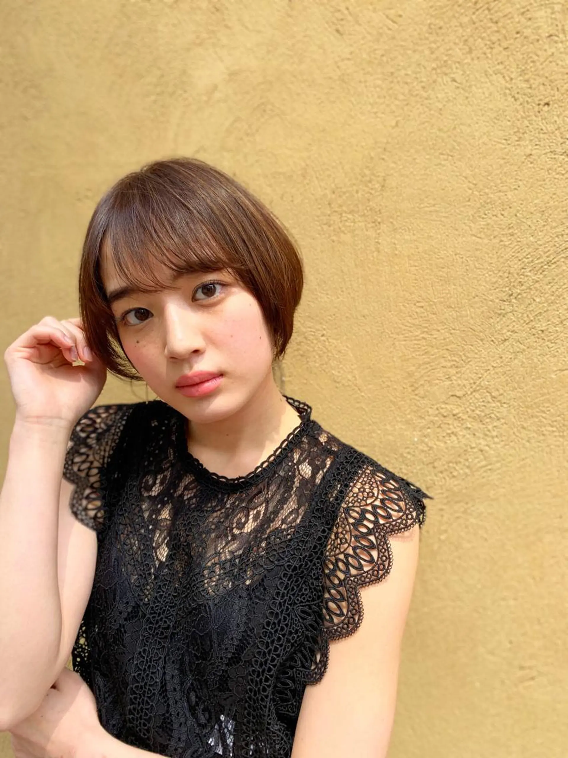 ショート ボブ カット ヘアカラー 縮毛矯正 トリートメント ヘアセット Lond enikaのヘアスタイル