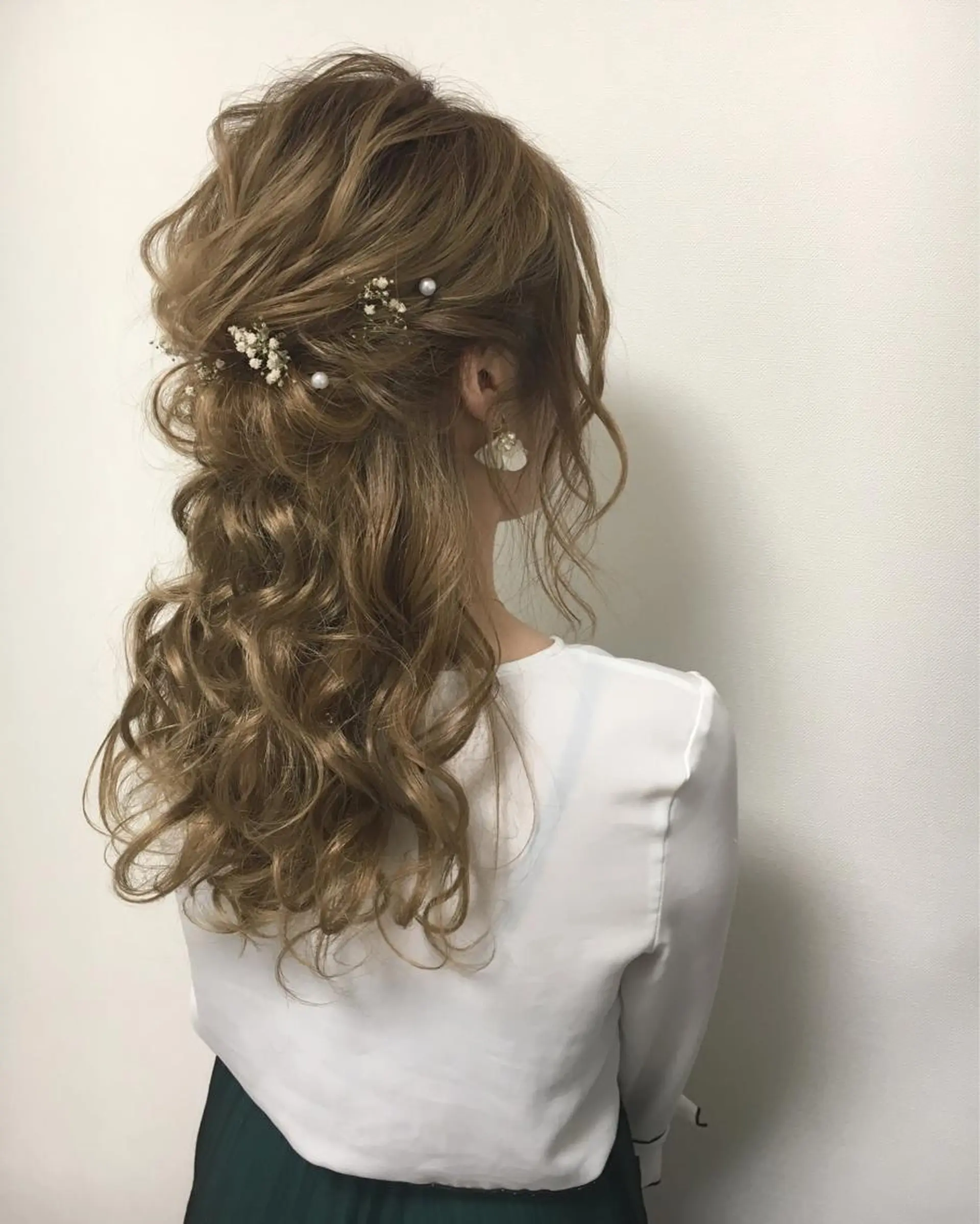 ヘアアレンジ ハーフアップ ヘアセット lien natsukiのヘアスタイル