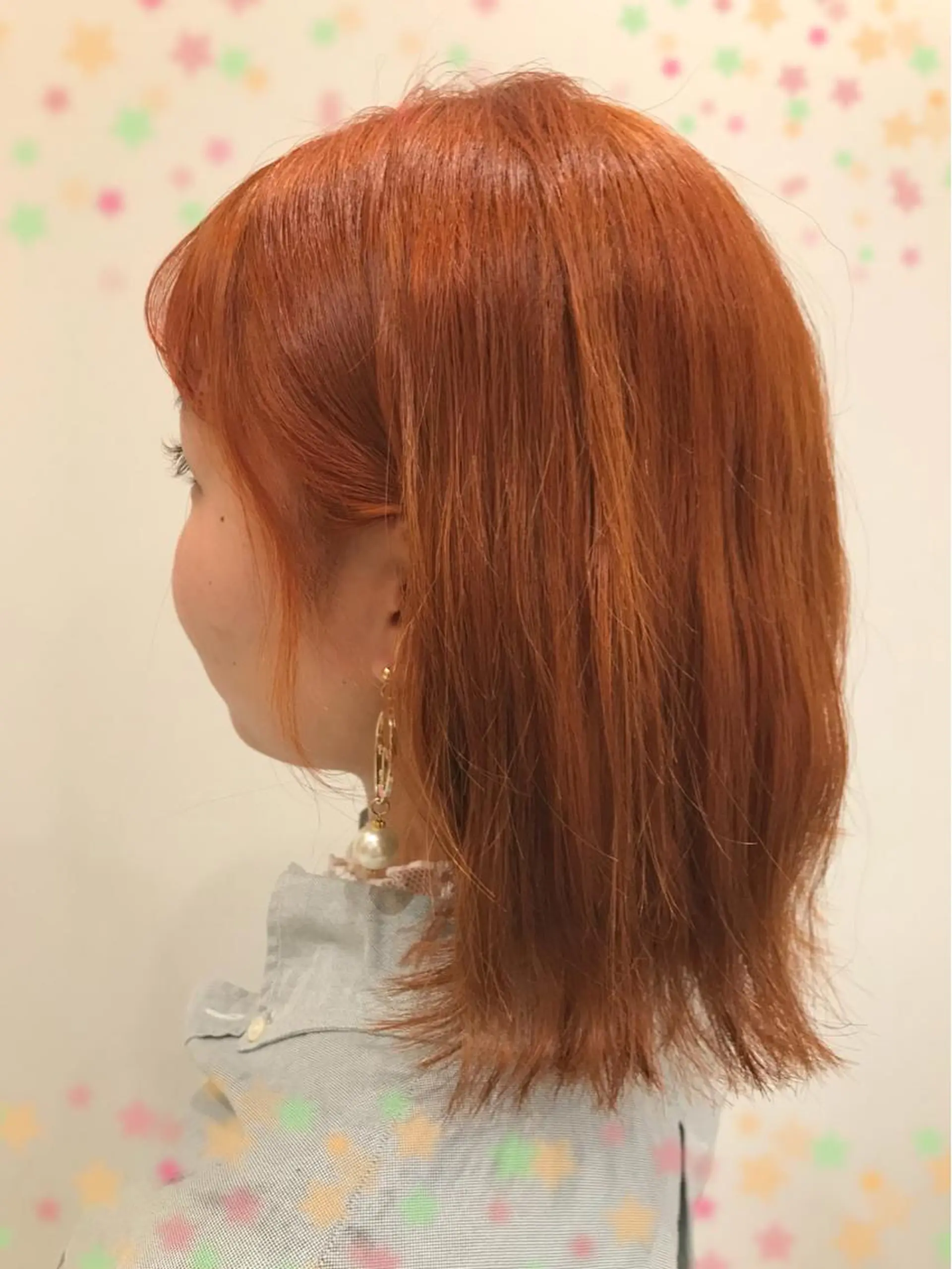ミディアム カラー オレンジ EMANON新宿東口所属・新宿駅近♡ ♡個室♡三都季🌜のヘアスタイル
