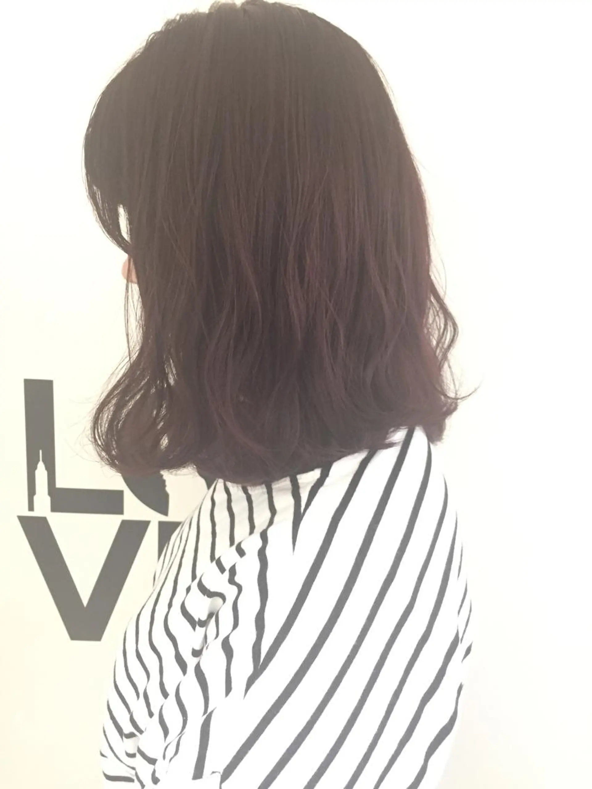 ミディアム カラー バイオレットカラー ヘアカラー ✂️小顔カット✂️ 山本有紀のヘアスタイル