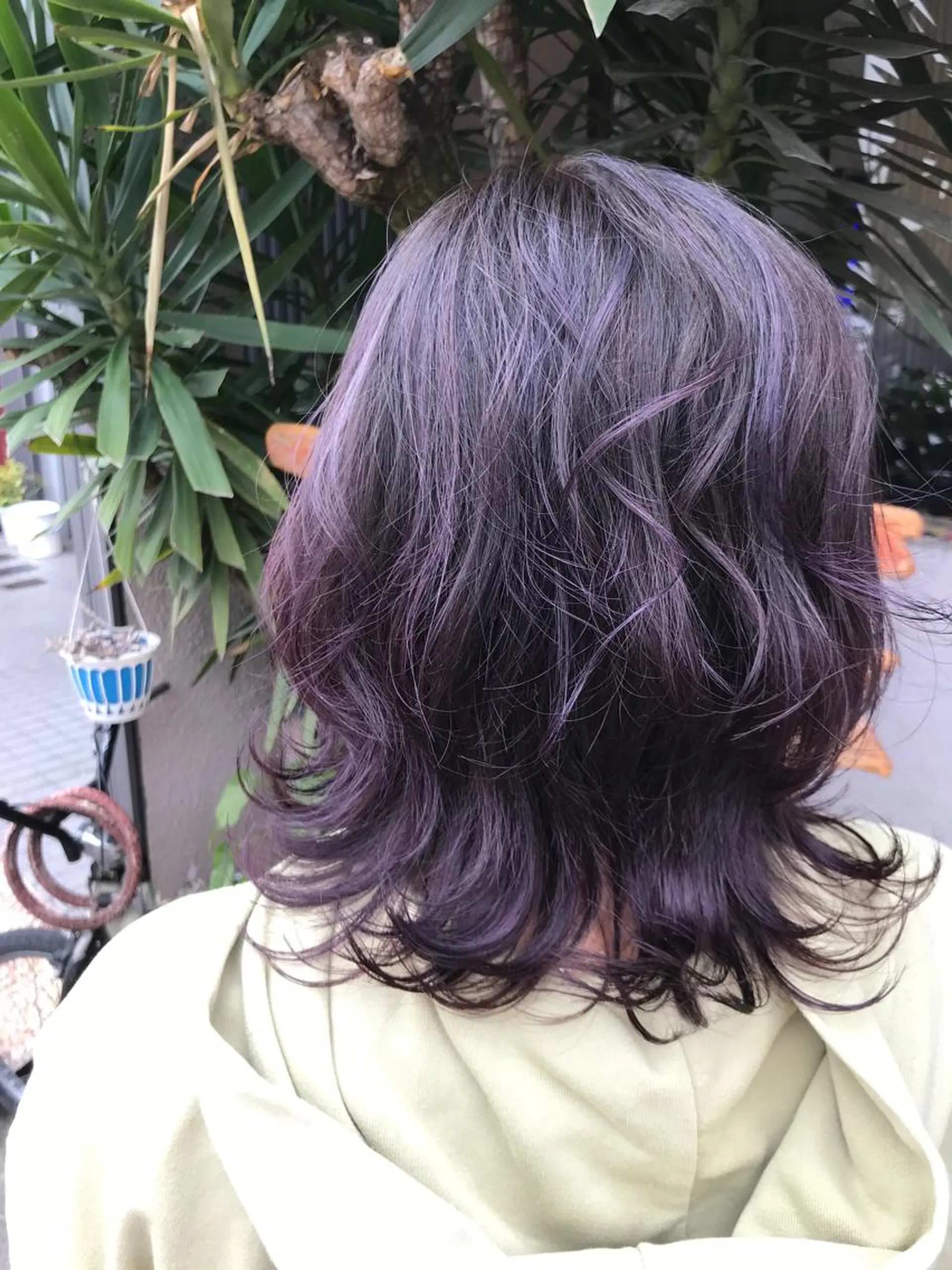 セミロング カラー ラベンダーカラー ヘアカラー トリートメント 玉木 育実のヘアスタイル