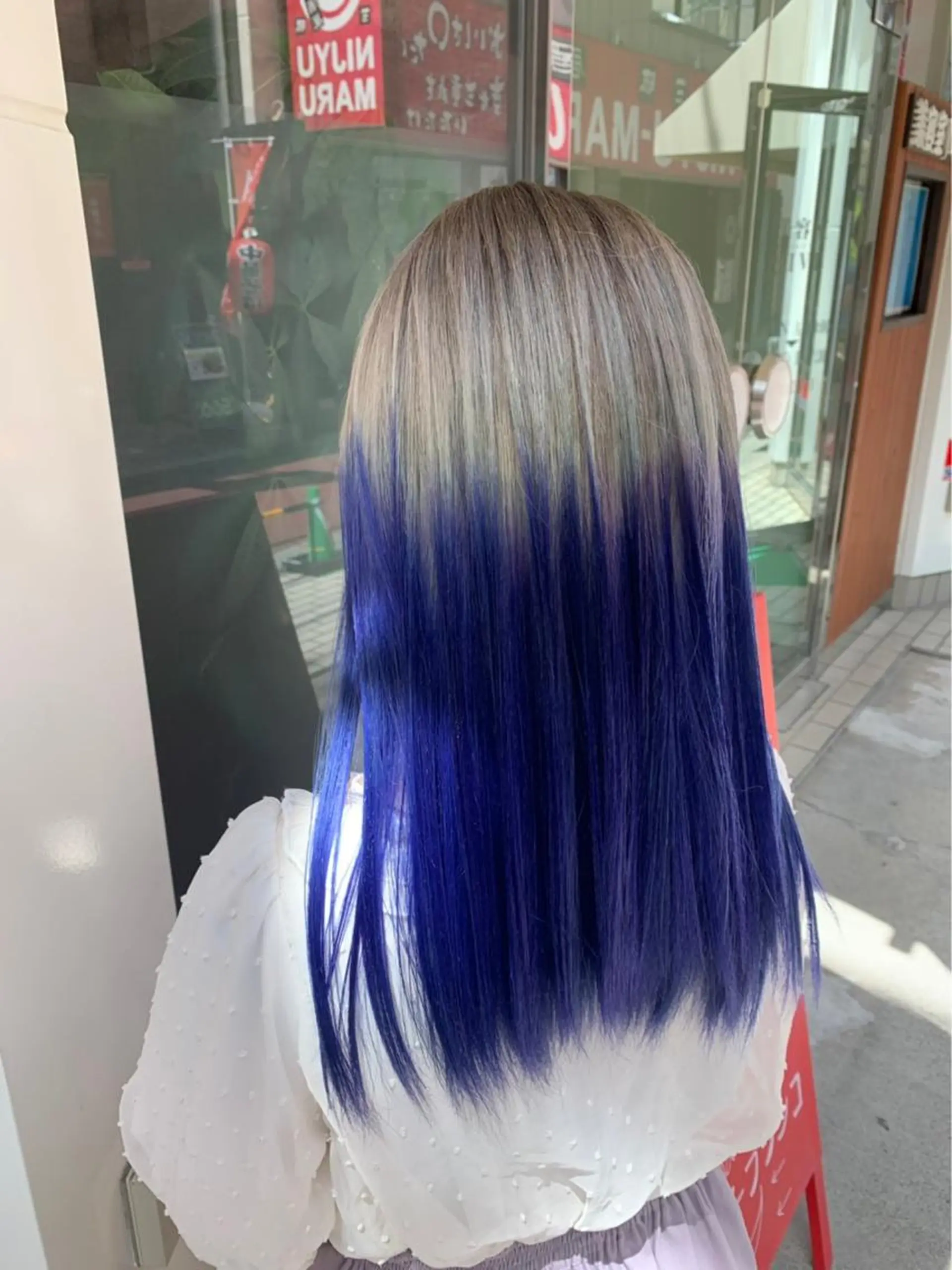 セミロング カラー ベージュカラー ブルーカラー ホワイトベージュ 🫟Blanco🫟 Color&Careのヘアスタイル