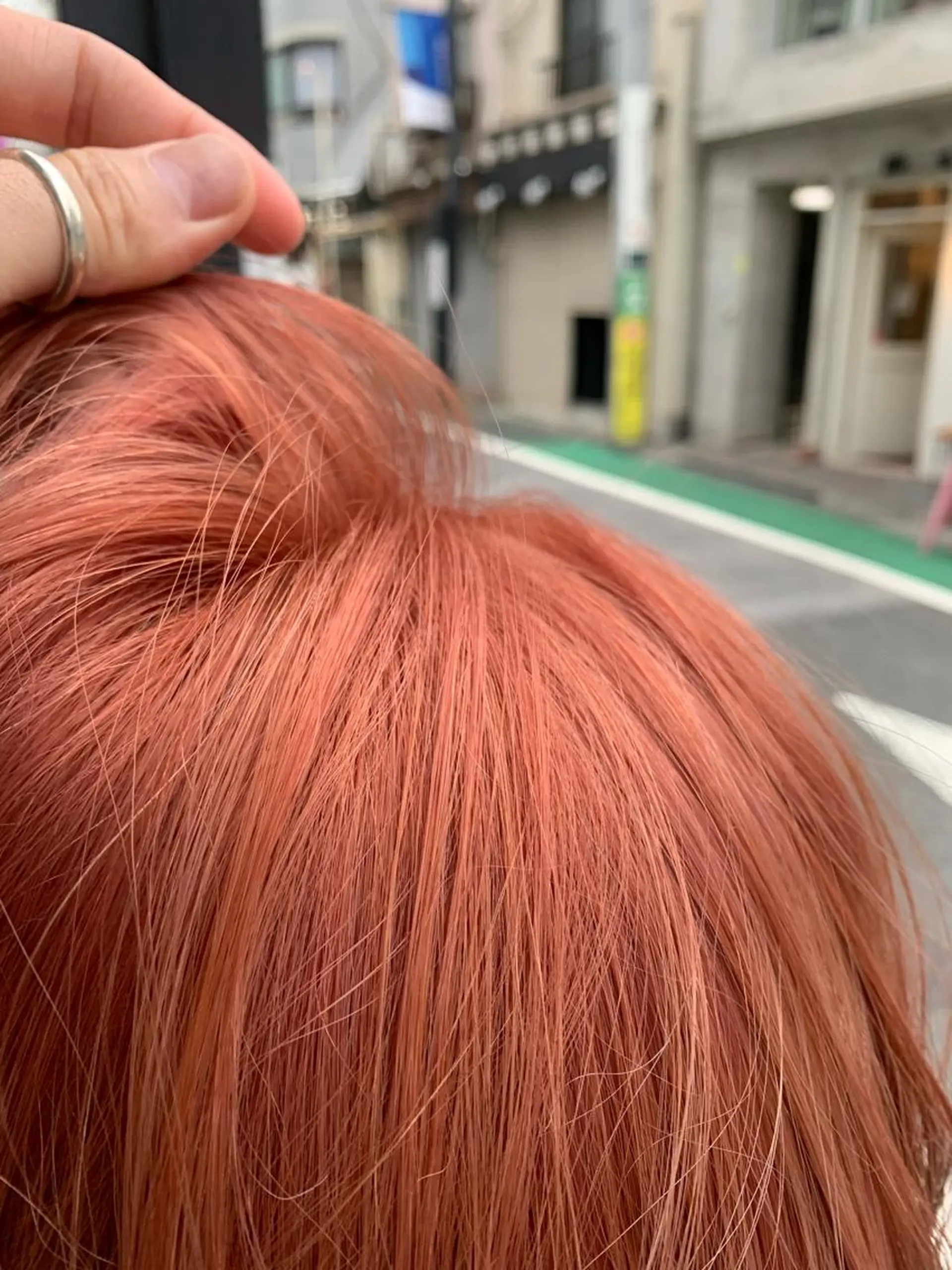 セミロング カラー パーマ ヘアアレンジ ピンクカラー ヘアカラー トリートメント パーマ/透明感カラー /ボブ/吉田一生のヘアスタイル
