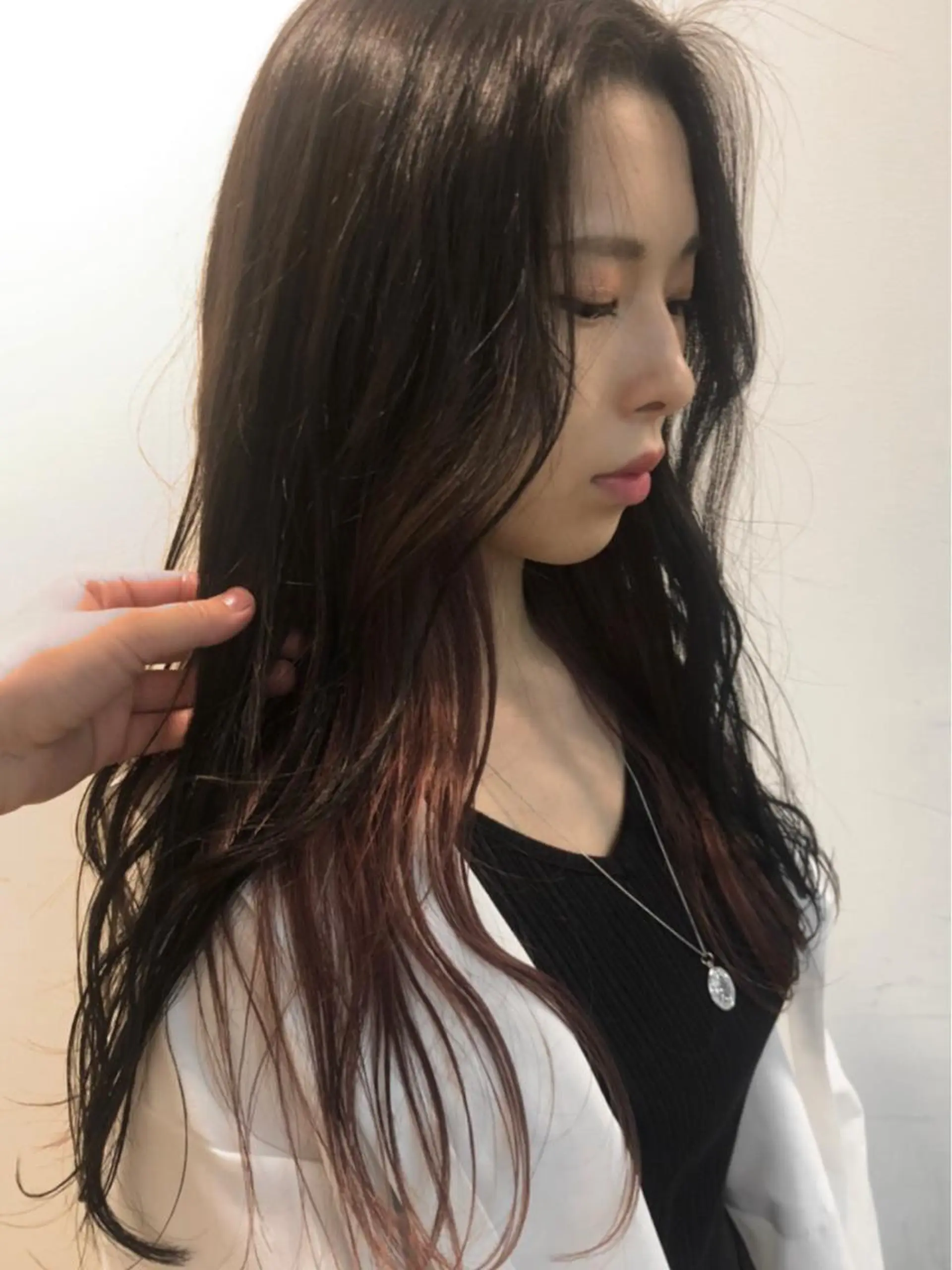 ロング カラー パーマ ベージュカラー ブリーチ インナーカラー ピンクカラー ピンクベージュ ヘアカラー ナガミネアリサ/ 学芸大学/海外ヘアのヘアスタイル