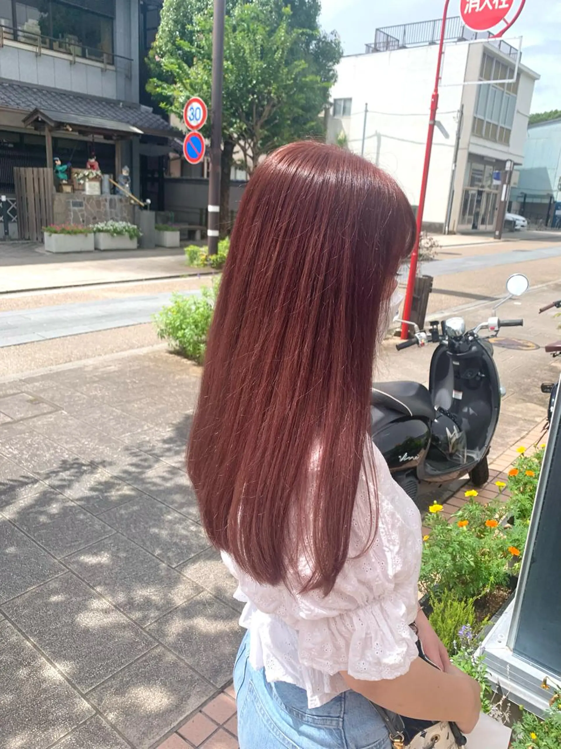 ロング カラー ブリーチ ブラウンカラー ピンクカラー ピンクブラウン Lunapiena所属・Lunapiena 🫧ナナのヘアスタイル