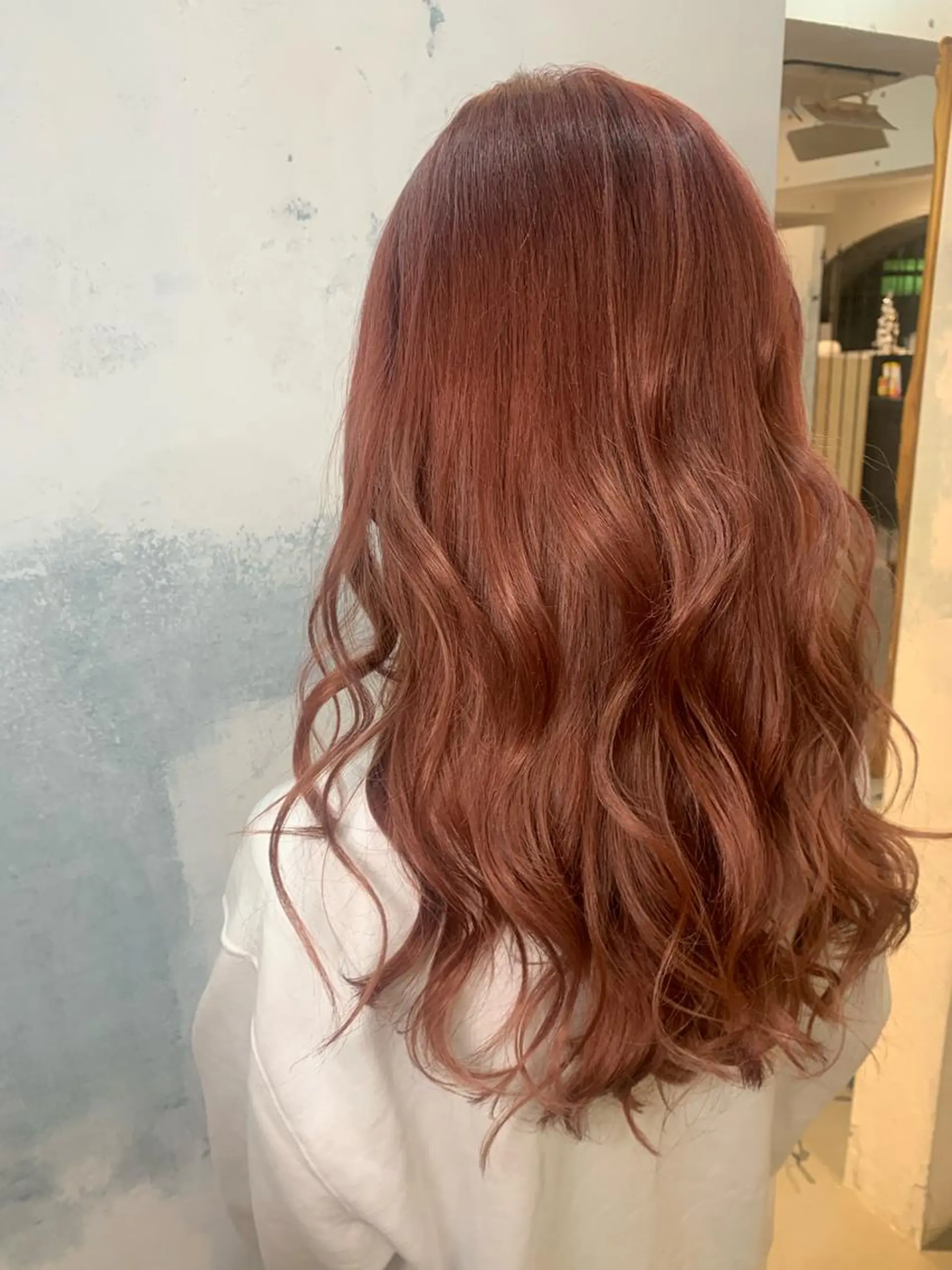 ロング カラー ブリーチ グラデーションカラー オレンジ ピンクカラー ヘアカラー トリートメント 🍑艶髪✖️暖色系 ✨momoka🍑のヘアスタイル