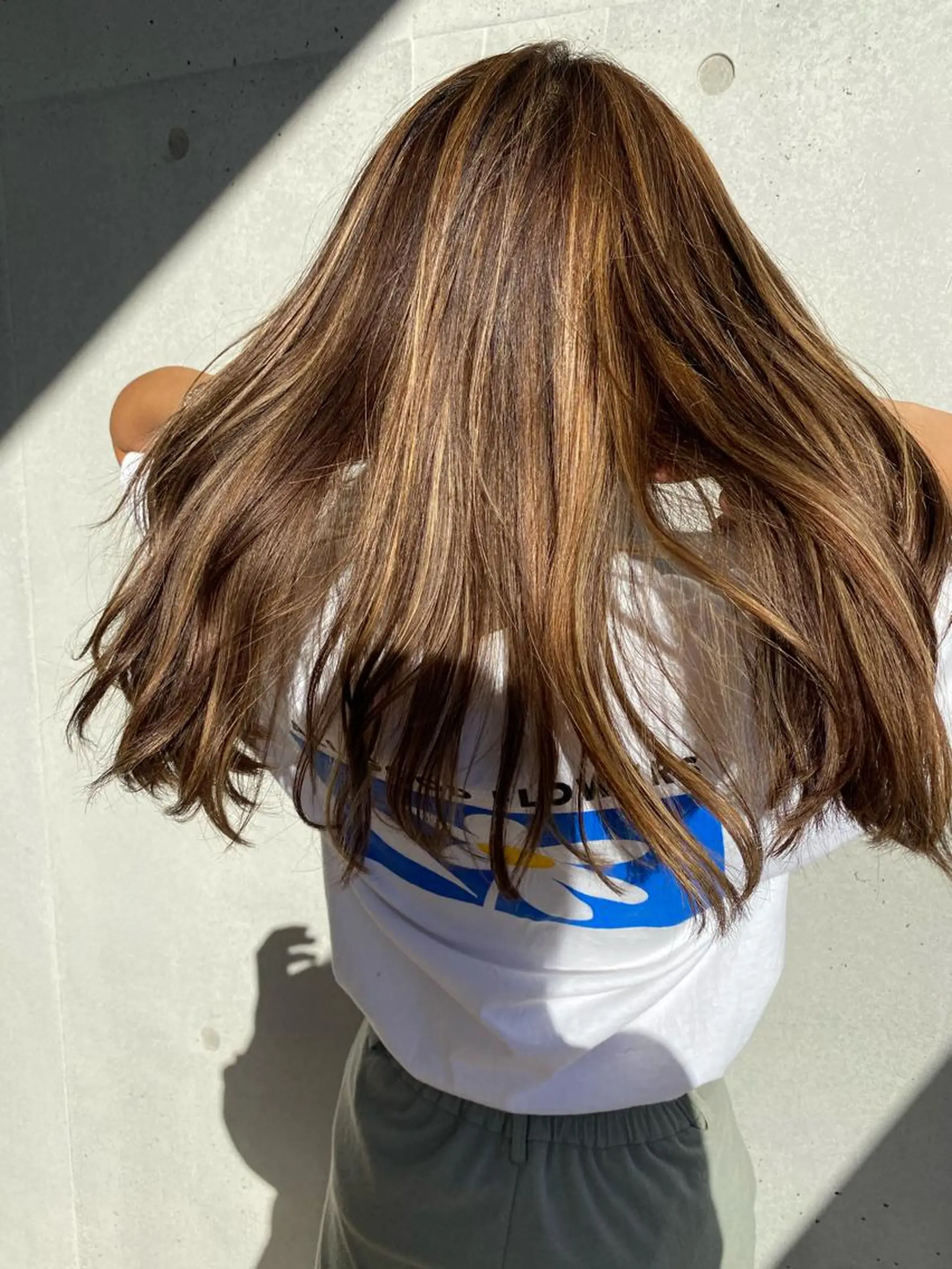 ロング カラー ハイライトカラー ハイライト 似合わせカット ma naのヘアスタイル